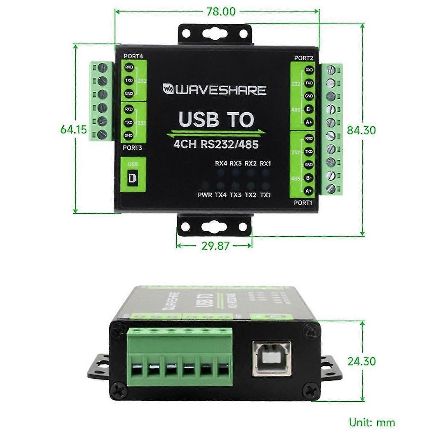Waveshare FT4232HL USB TO RS232/485 Interface Converter for Mac Linux