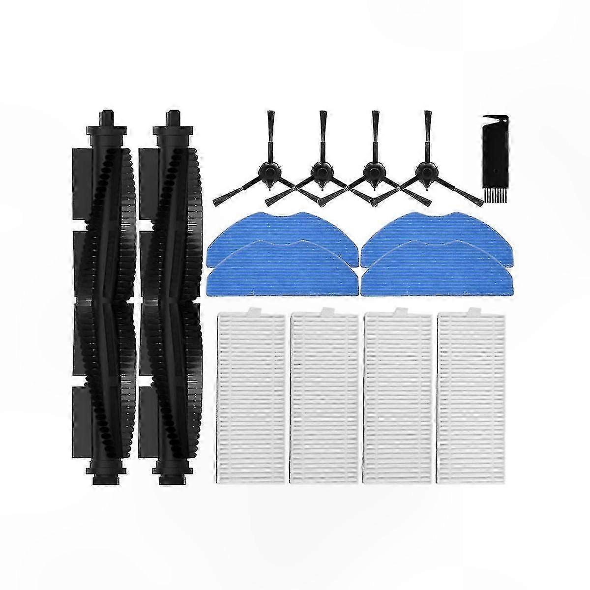 Replacement Parts Kit for 360 S8/S8 Plus Robot Vacuum: Main Brush, Side Brush, HEPA Filters, Mop Pads