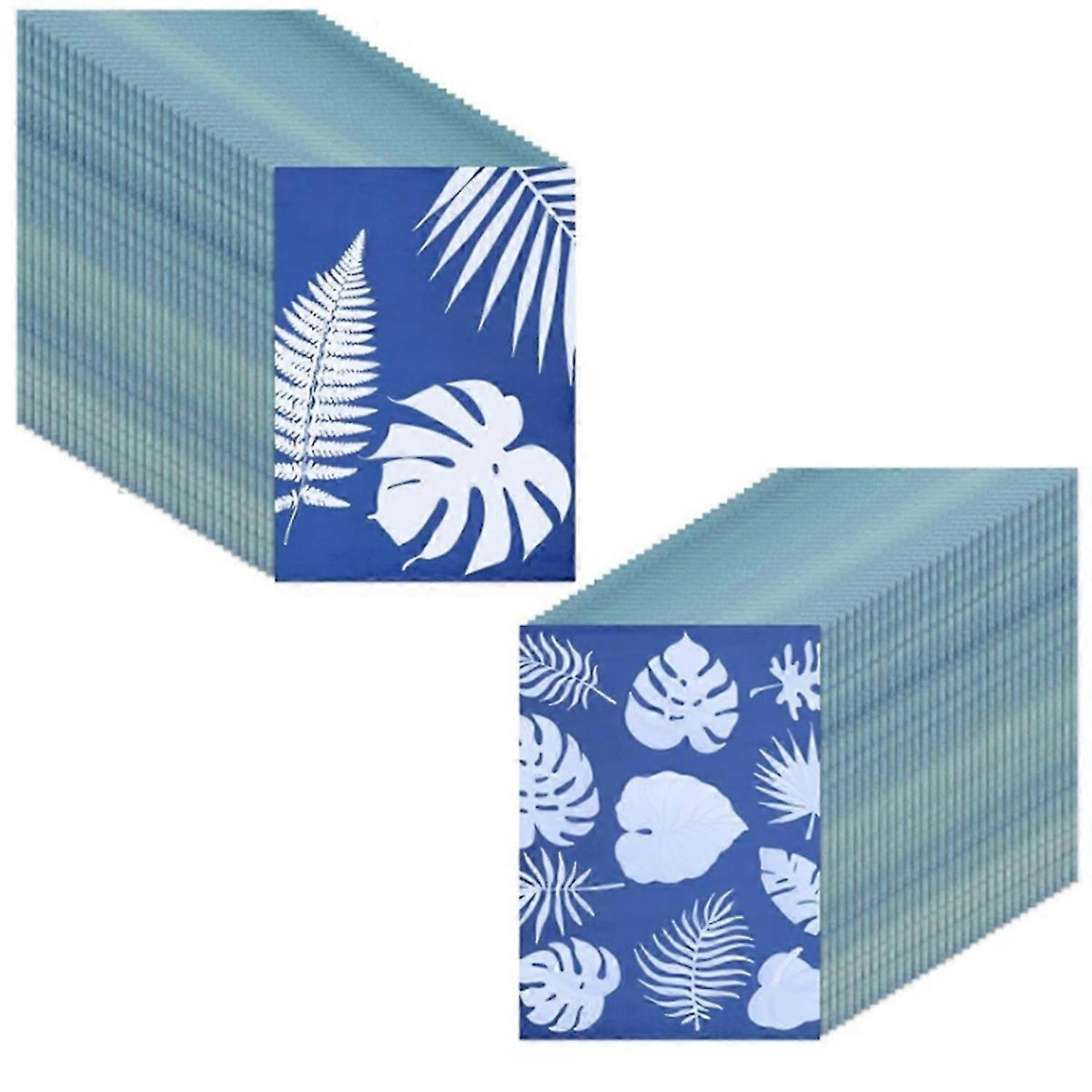 120Sheets Sun Print Paper Kit Cyanotype Paper Solar Drawing Paper,High Sensitive /Solar Activated Pr