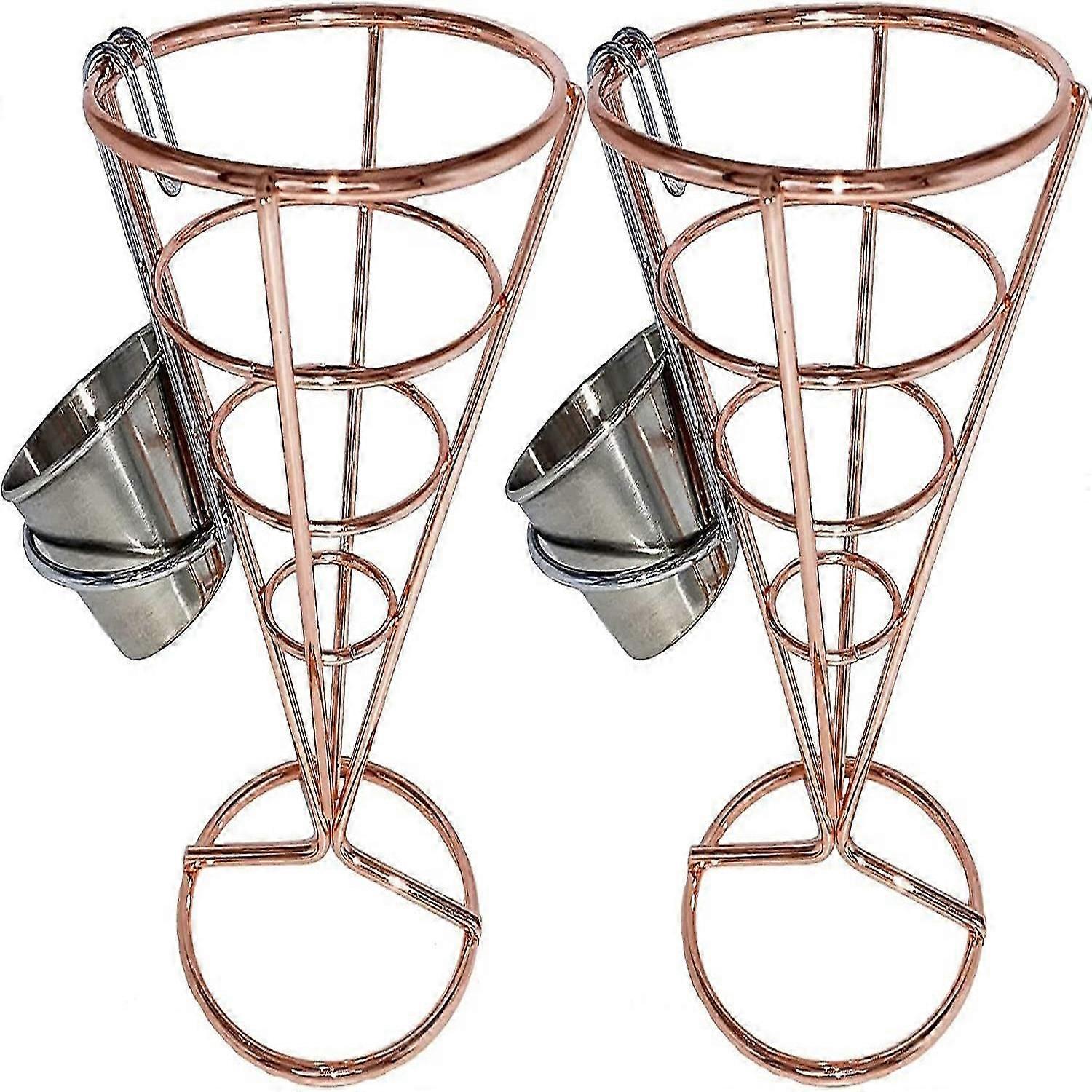 حامل مخروطي للبطاطس المقلية، حامل مخروطي معدني للوجبات الخفيفة، حامل مخروطي معدني ...