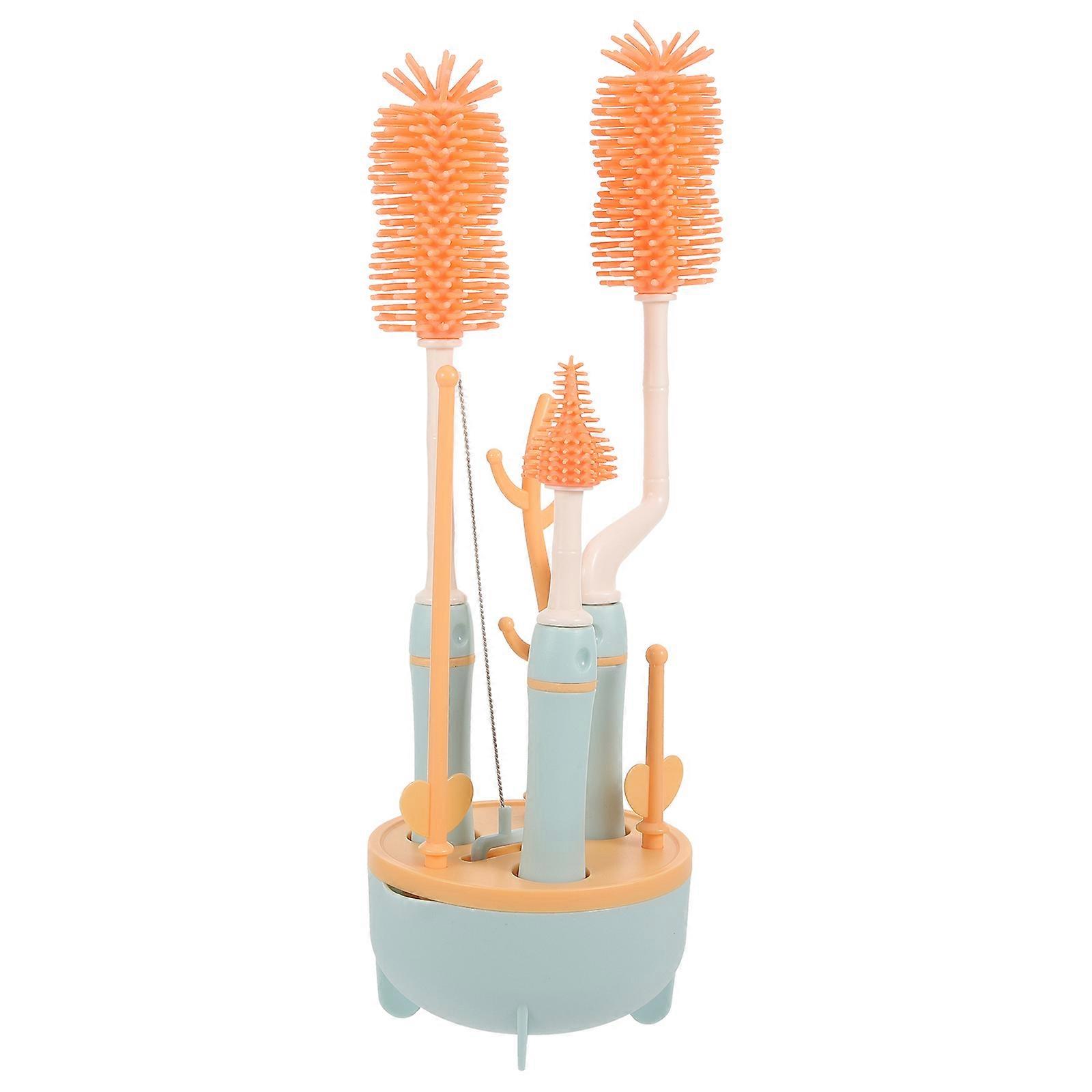 Baby Bottles Cleaner Brush Kit 3Sets for Bottle Cleaning with Stand