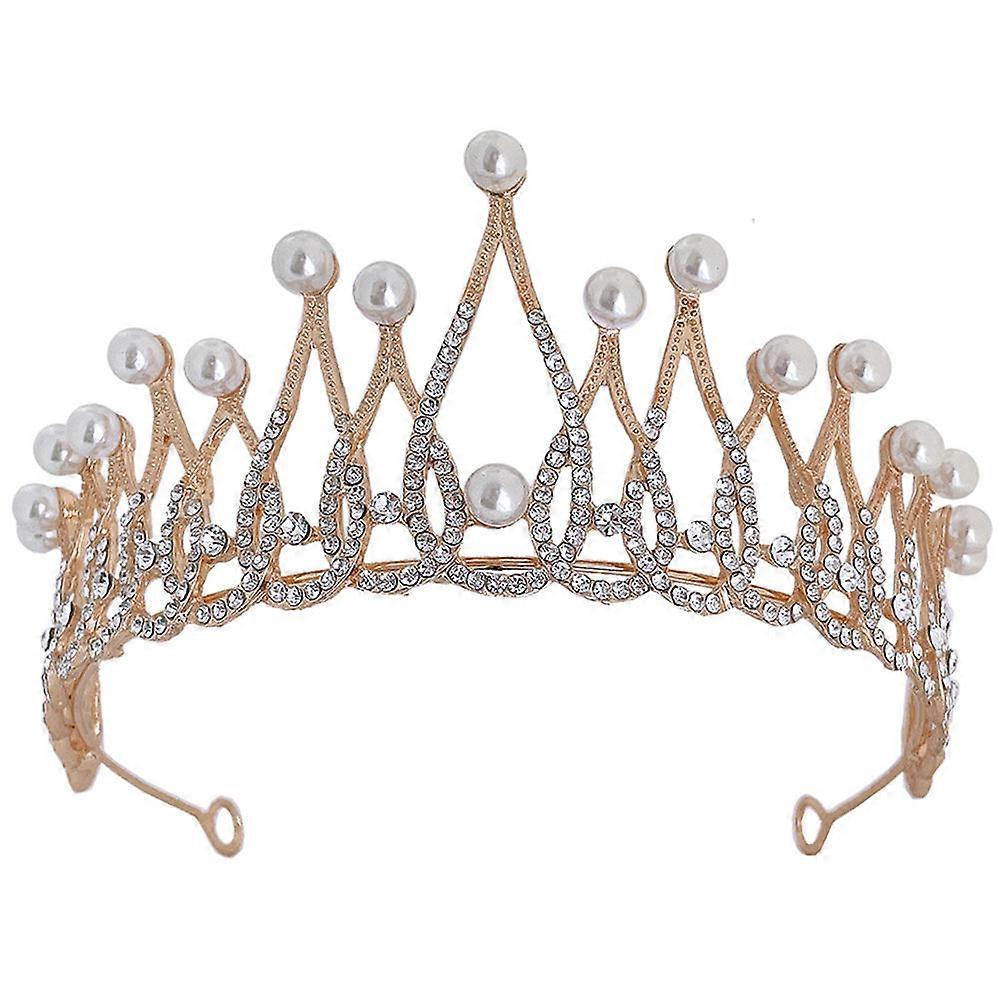 Bridal Tiara Wedding Headband Featuring Rhinestone Crown 3Pcs Set