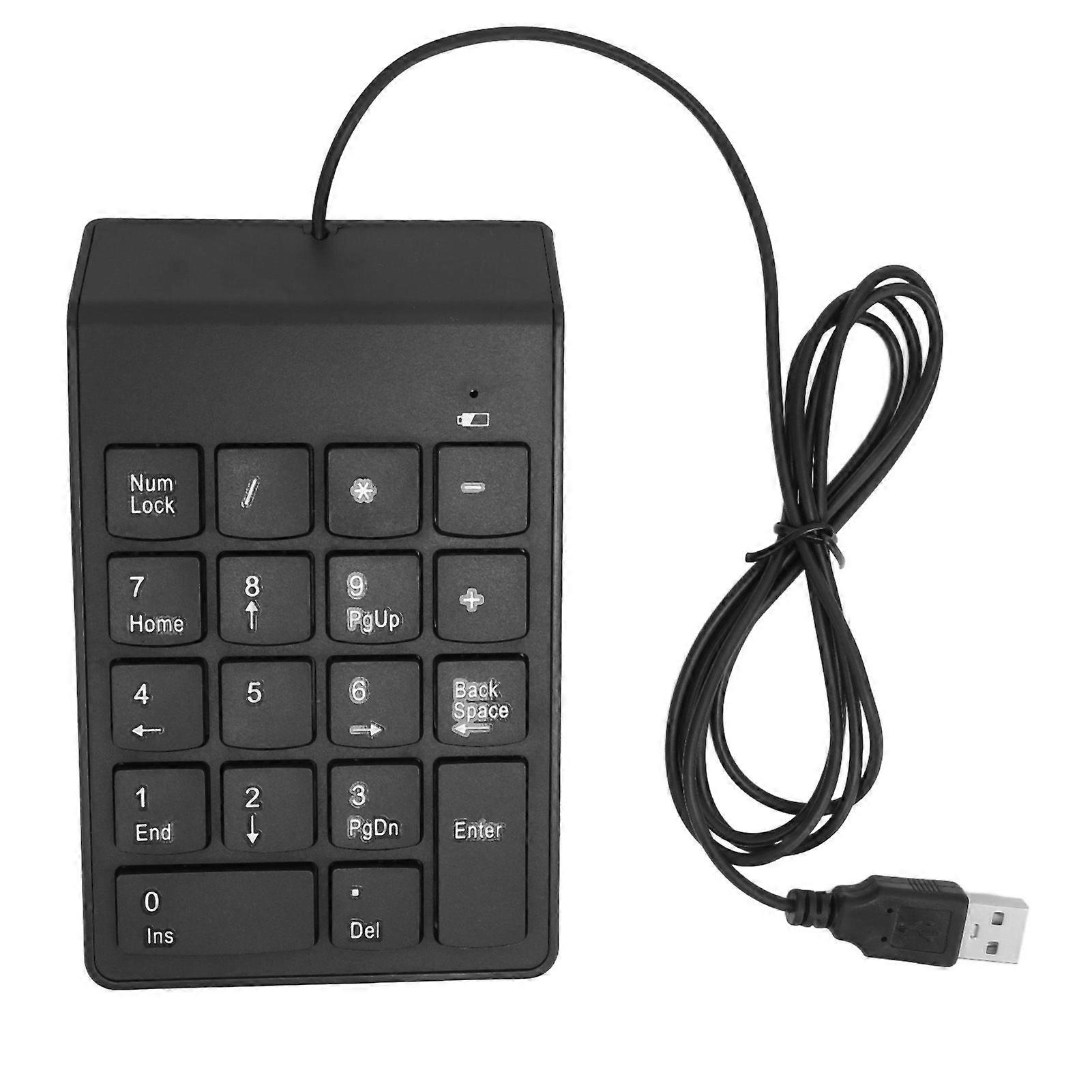 Numeric Keypad 18 Keys USB2.0 Plug and Play Ergonomic Design Portable Size Nonslip Pad Wide Compatibility USB Numpad
