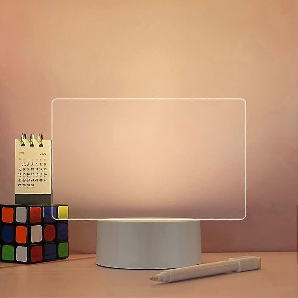 Note Board LED Night Light USB Message Board Pen Included For Children Transparent Acrylic Writing Lamp