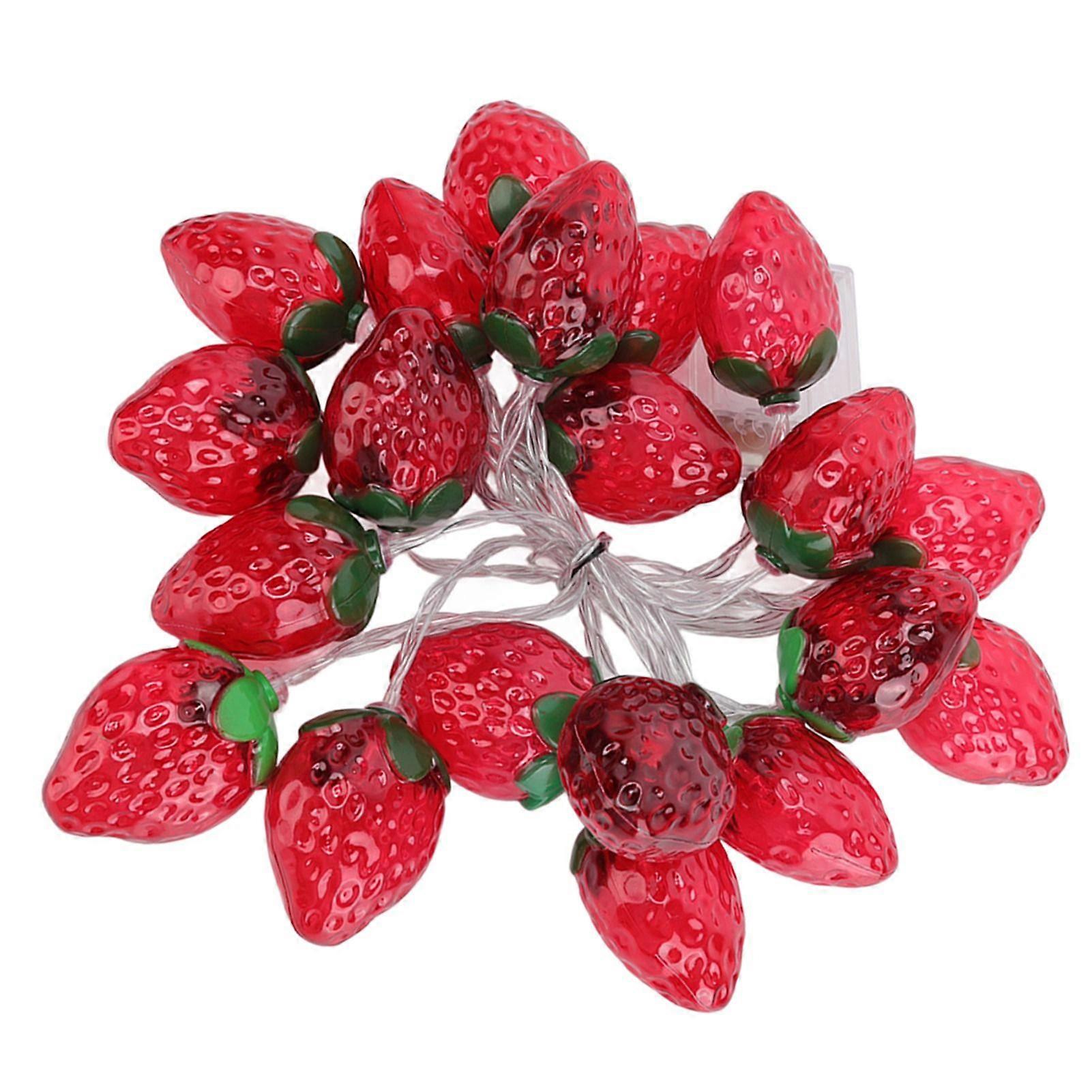 9.8ft 20LEDs Fruit String Lights Battery Operated Strawberry Lamp String Lights for Christmas Parties