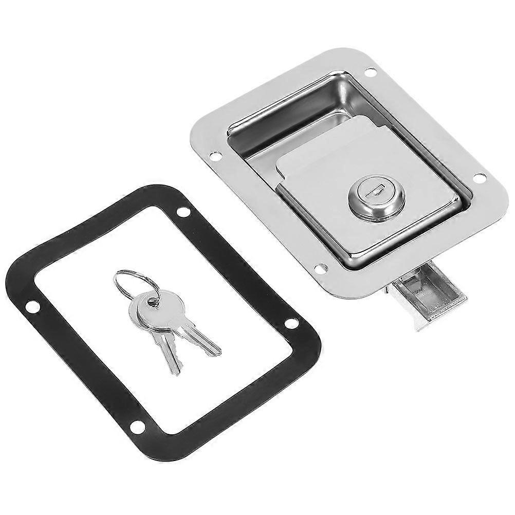 1 Set Paddle Handle Latch With Keys Flush Mount Paddle Handle Locking Door Latch Rv Car Handle Latch For Trucks Rvs Marine Toolboxes