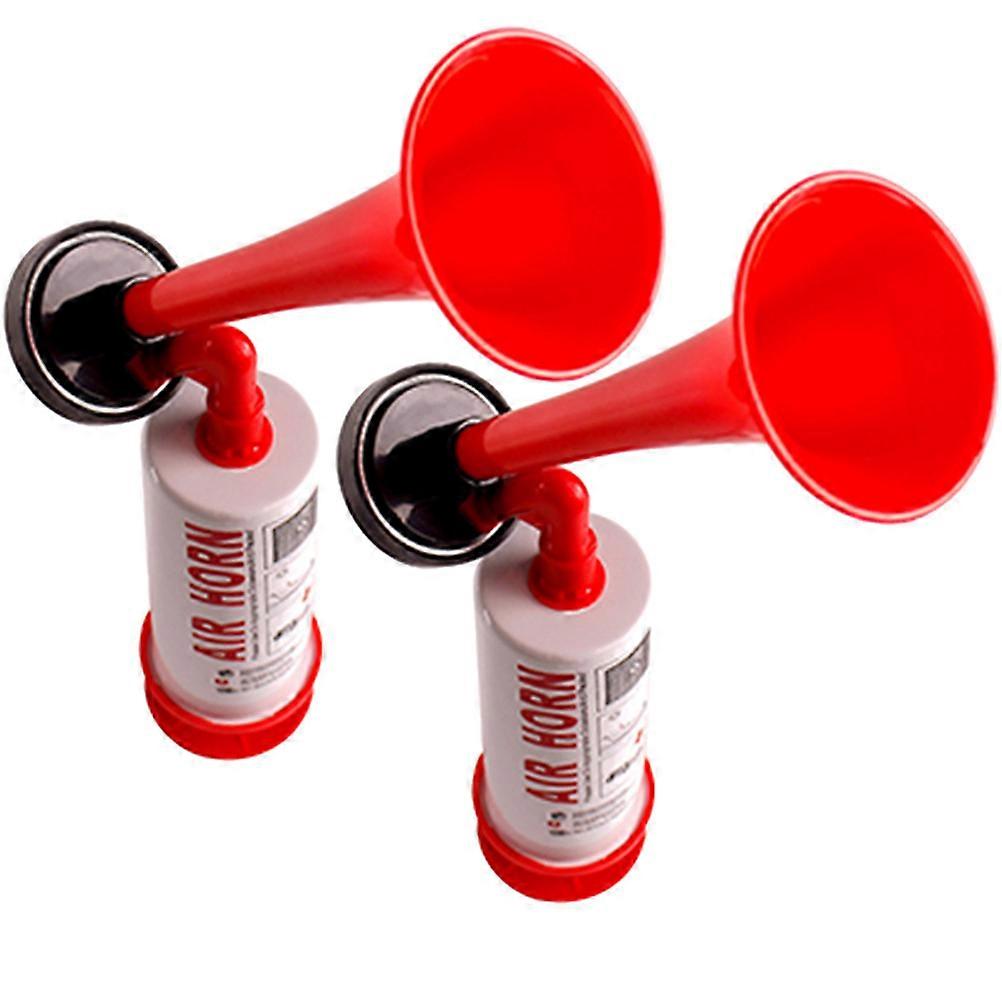 Hand Push Air Horn for Portable Cheering with 10Pcs Fans Horn Pack