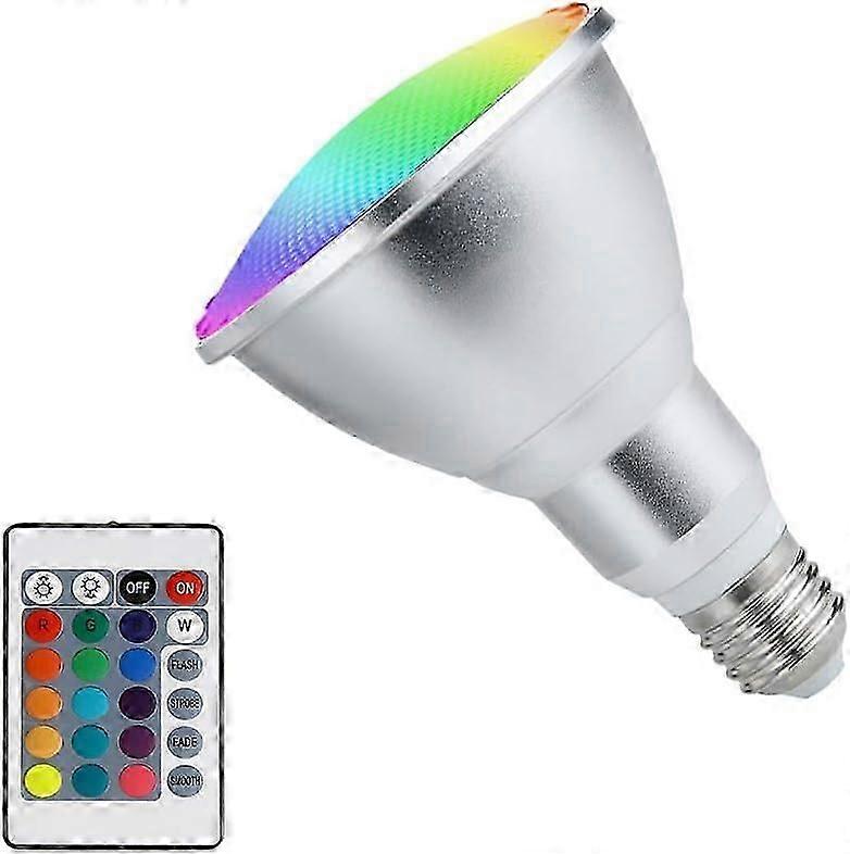 RGB LED Spotlight Outdoor, Color Changing Light Bulb, Waterproof Flood Light with Remote for Holiday Home Party Decor