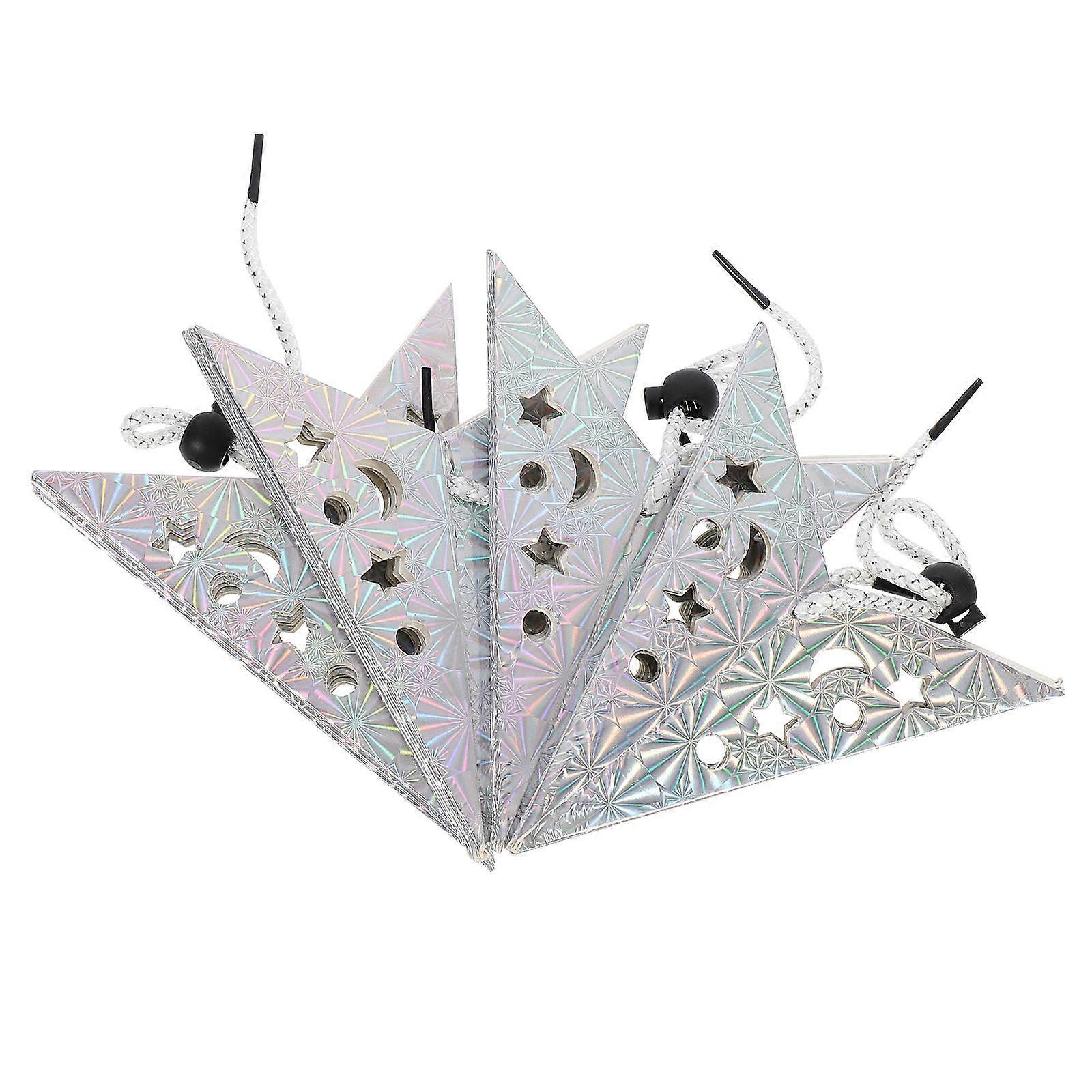 Five- Lampshade Paper Ceiling Lampshade Birthday Party Decorative Item Silver Paper Decorative 4Pcs