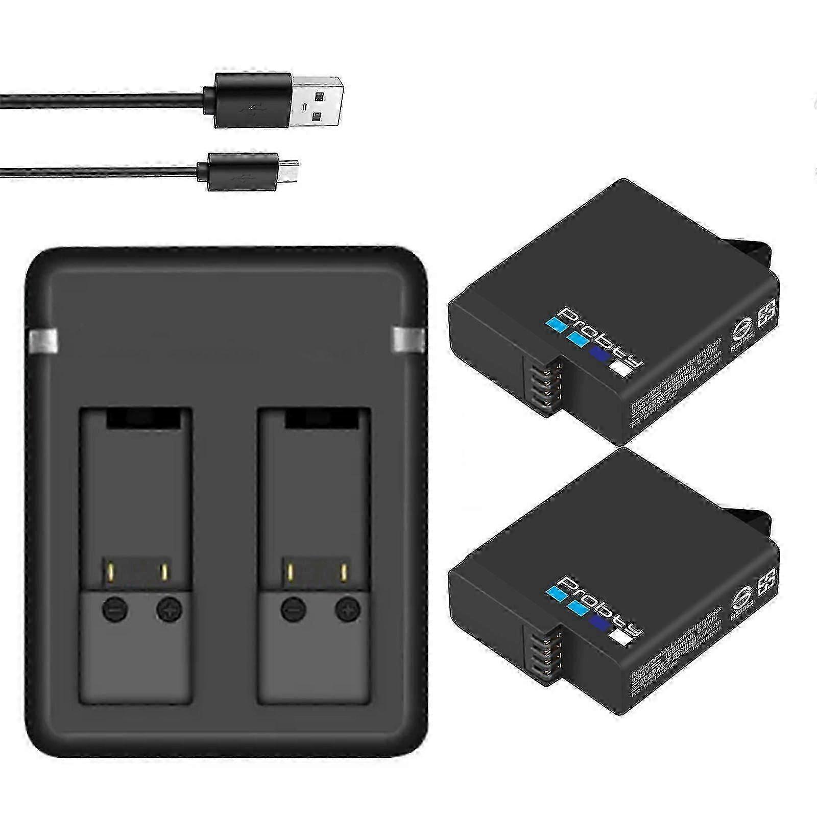 1680mAh Battery for GoPro Hero 7/6/5 Black or Charger, Compatible with GoPro Hero7/6/5 Black Camera