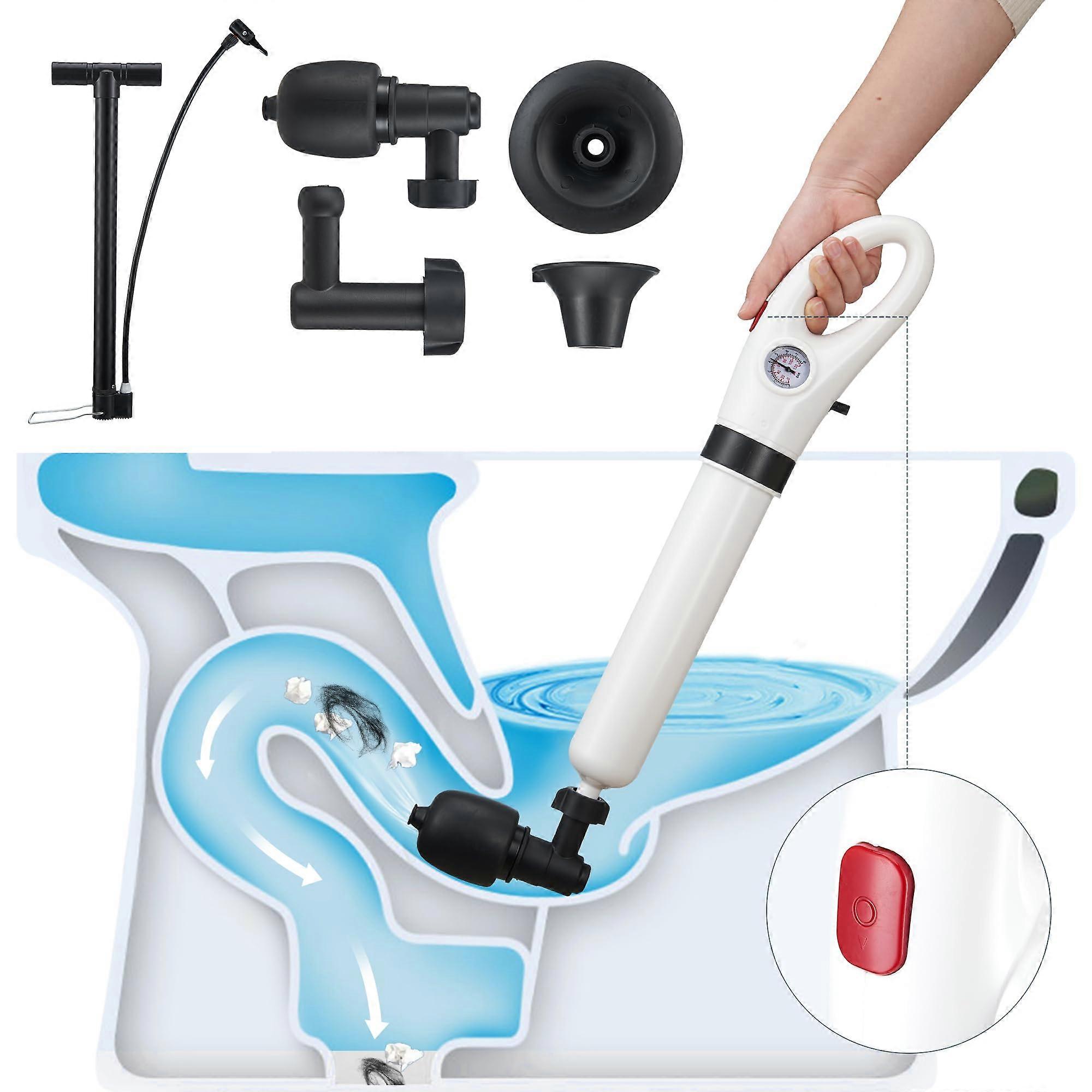 Toilet Plunger White Separated Design For Bathroom Use