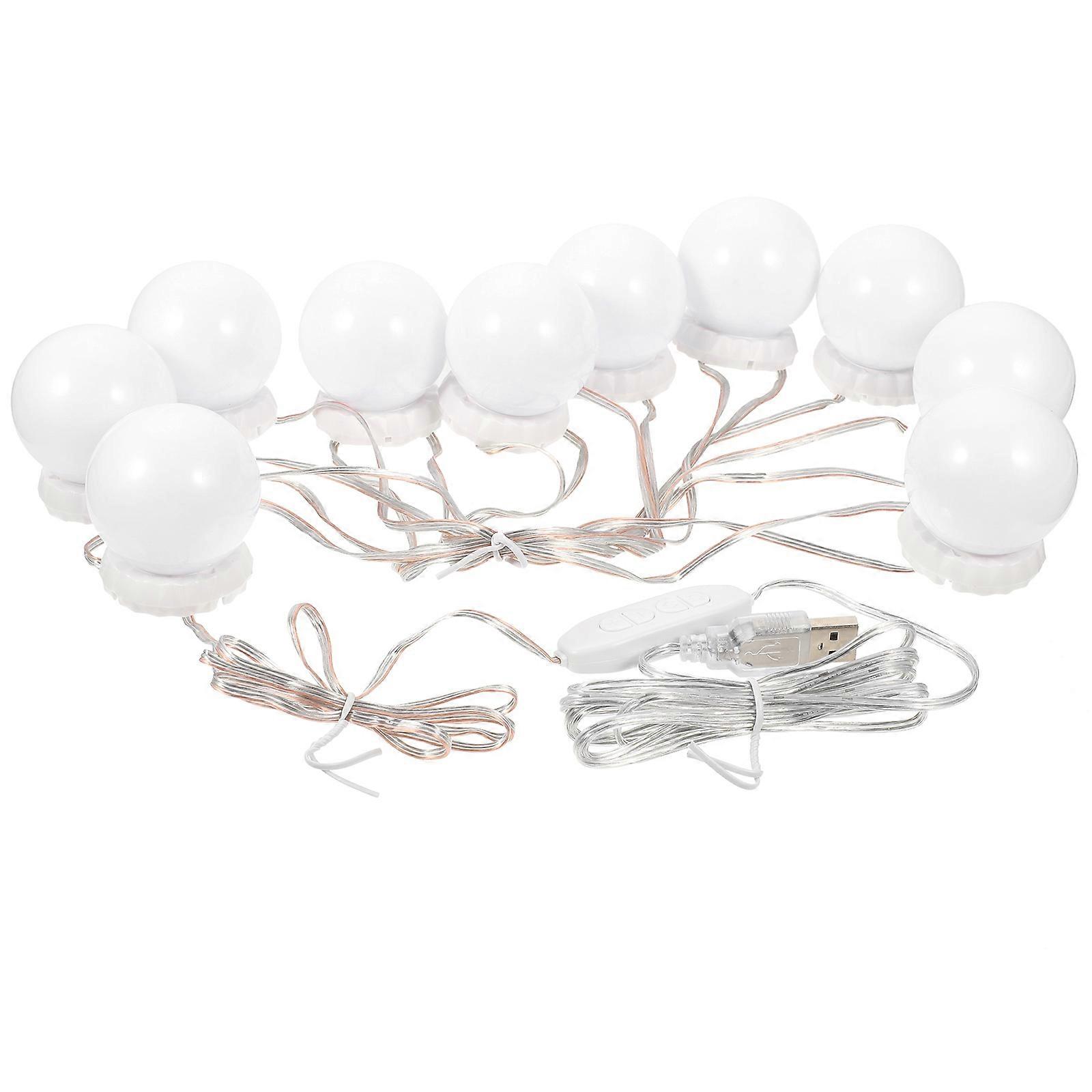 USB Vanity Lights LED Bulbs Mirror Lights for Bathroom 1Set White Pc
