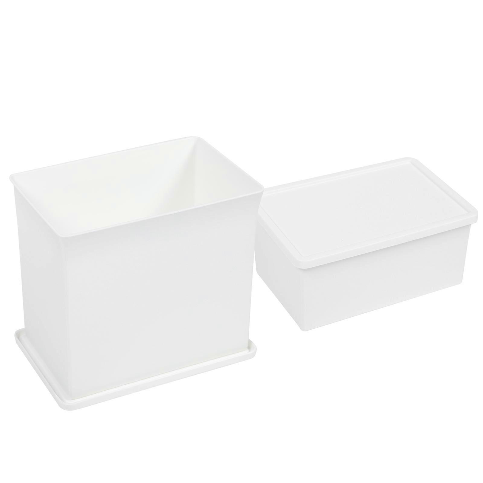 Multifunctional Storage Box Plastic Dustproof Organizer 2Pcs with Cover