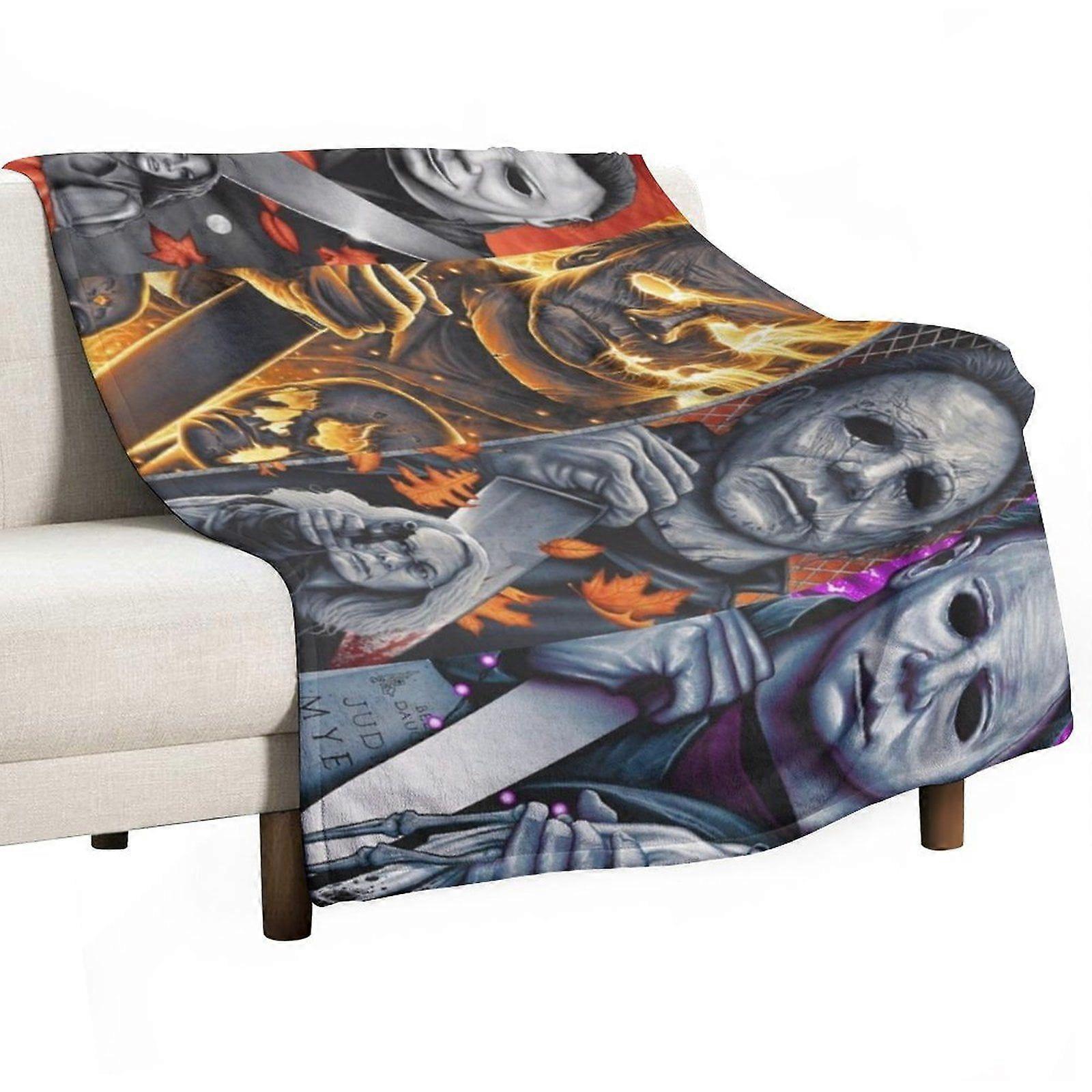 مايكل مايرز هالوين سوبر لينة الفانيلا بطانية خفيفة الوزن تكييف الهواء بطانية مريحة لحاف مريح للبالغين الأطفال-w267