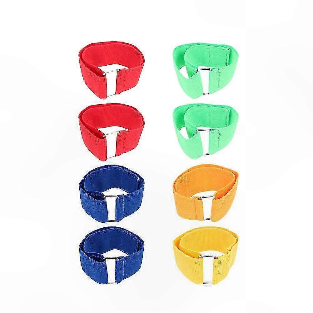 8PCS Three-Legged Race Bands, Stretchy Ankle Straps for Running Games, Party Activities, Random Colors