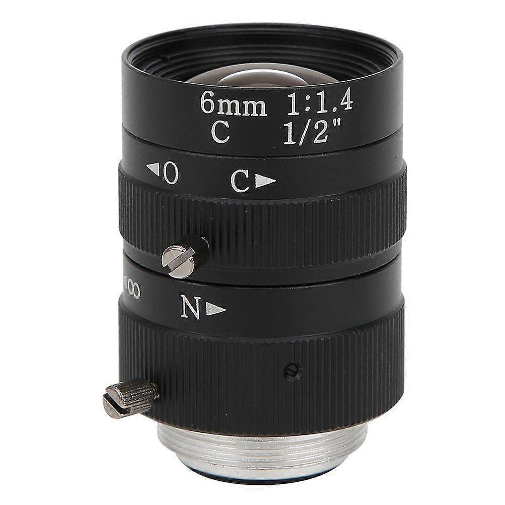 3MP Industrial Camera Lens 1/2 Manual Aperture HD C Mount 6mm Focal Length CCTV Accessory