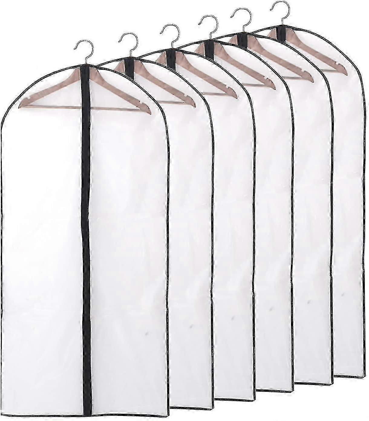 12 Stück Kleidersack Anzug Lang, 60 x 120/100 cm Rand transparent Kleidersack Kleidersäcke