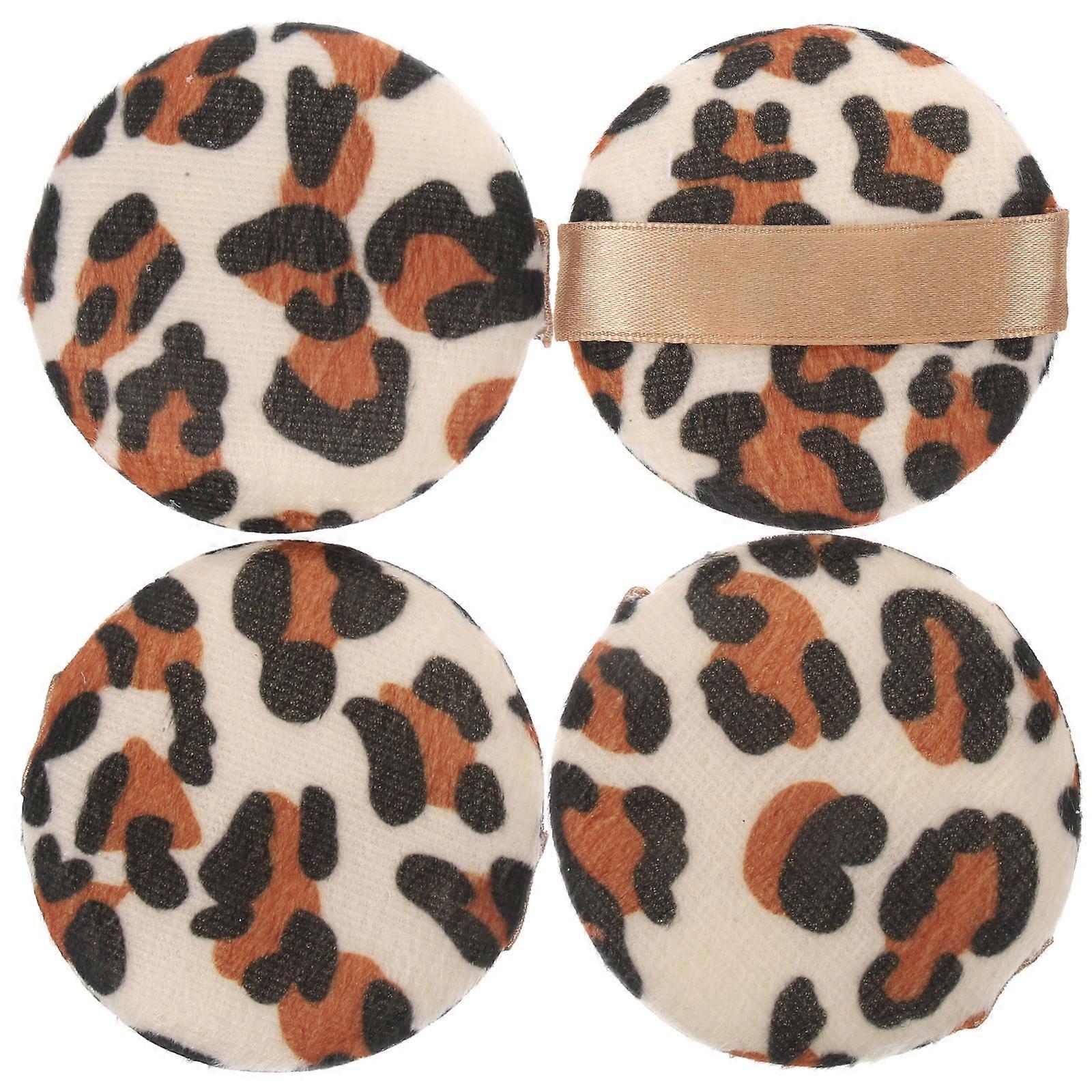 Leopard Powder Makeup Tool for Makeup 4Pcs Powder