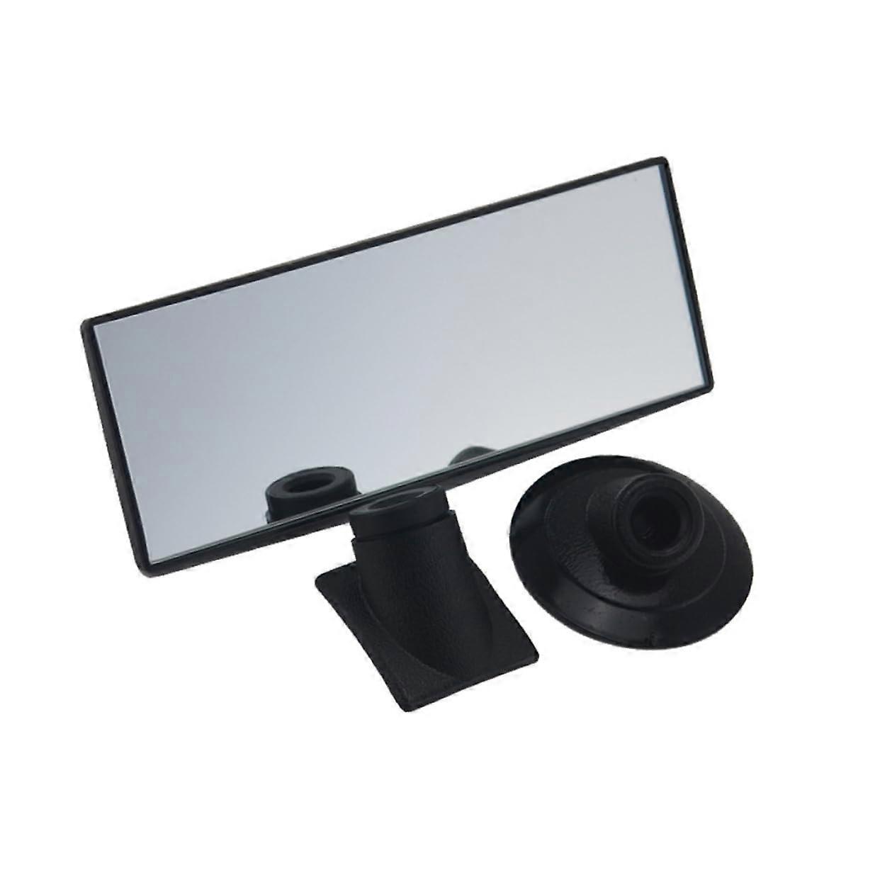 Universal Fit Rearview Mirror 145 Suction Cup Flat Design 180 Degree View Easy Install