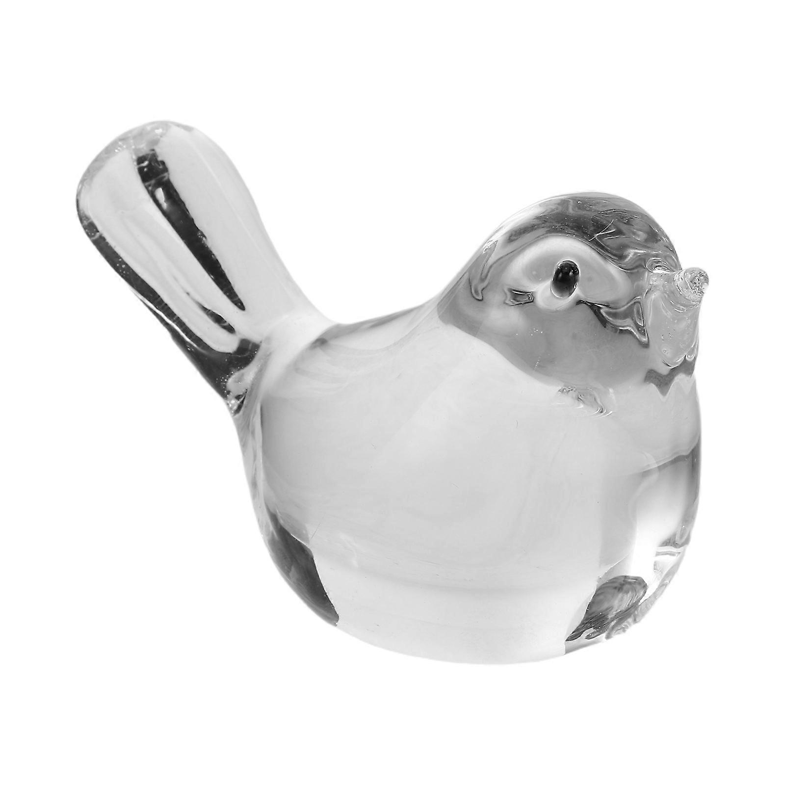 Crystal Bird Figurine Set for Paperweight and Pen Holder Display 3Pcs