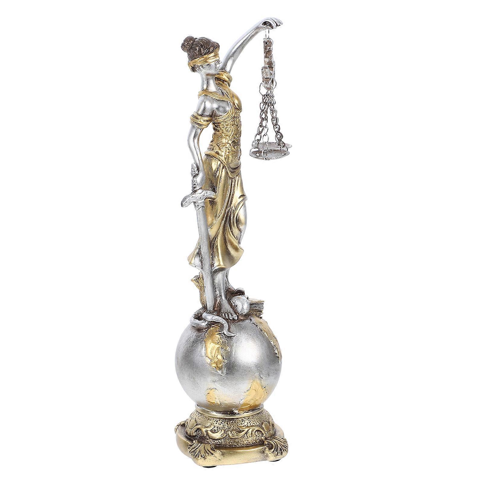 Blind Statue 2Pcs Law Office Decoration Features Intricate Details And Refined Texture Perfect For Shelves And Tables