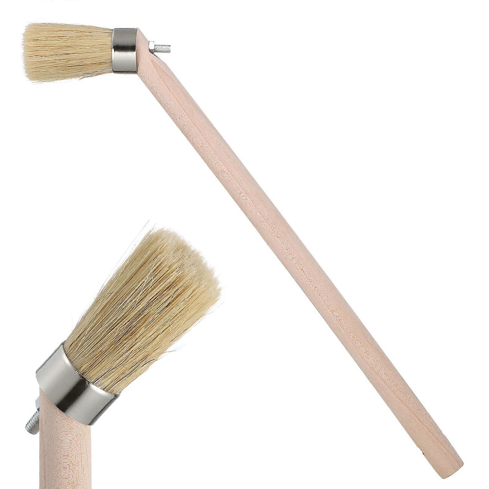 Tire Brush for Lubrication with Wooden Handle 3Pcs Tire Maintenance Set