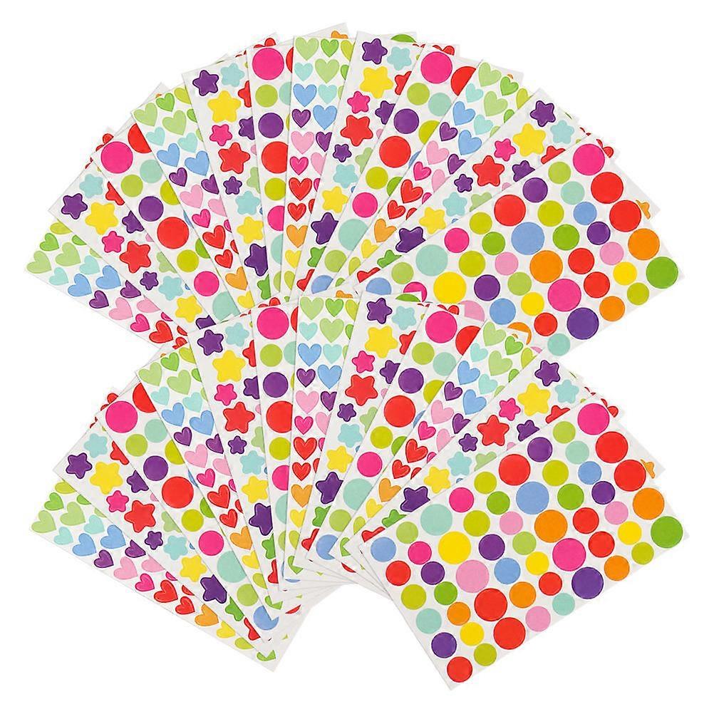 Round Dot Stickers 300 Sheets Assorted Decoration Office Daily Use Simple Organizing Solutions