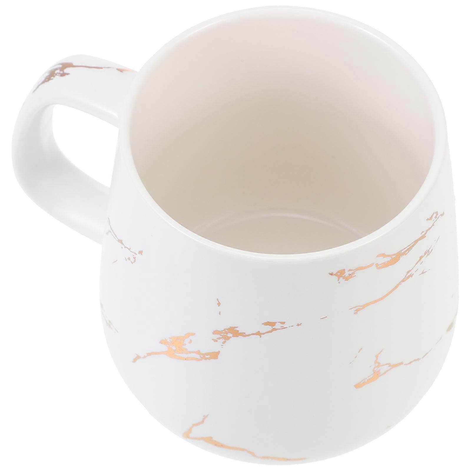 Decorative Cup Marbling Design Big Mug For Drinks and Cappuccino 350ML Capacity 1Pack