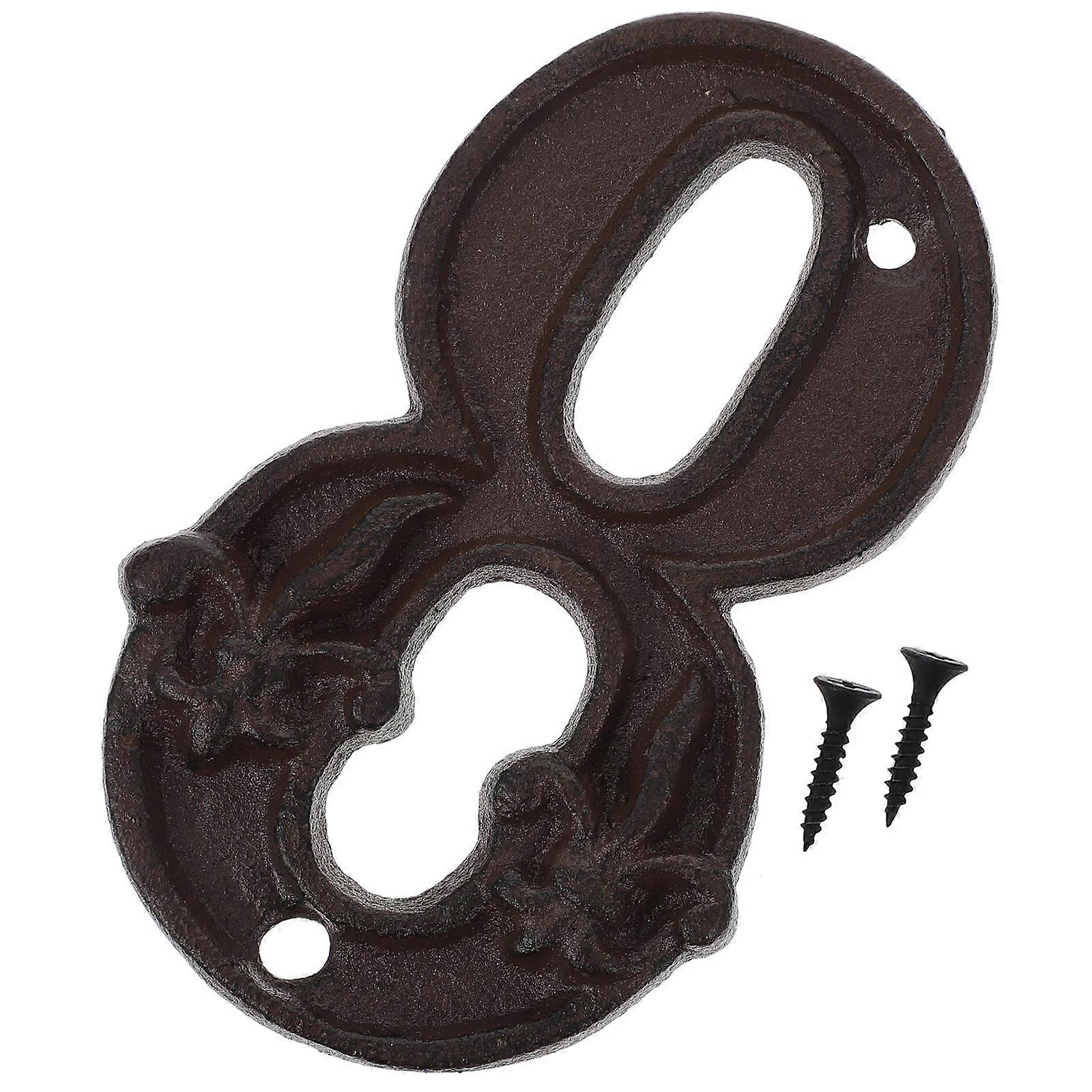 Door Numbers Plaques Cast Iron Metal Numbers For Addresses Signage Retro Design Uneven Surface Bathroom Signage 1Set