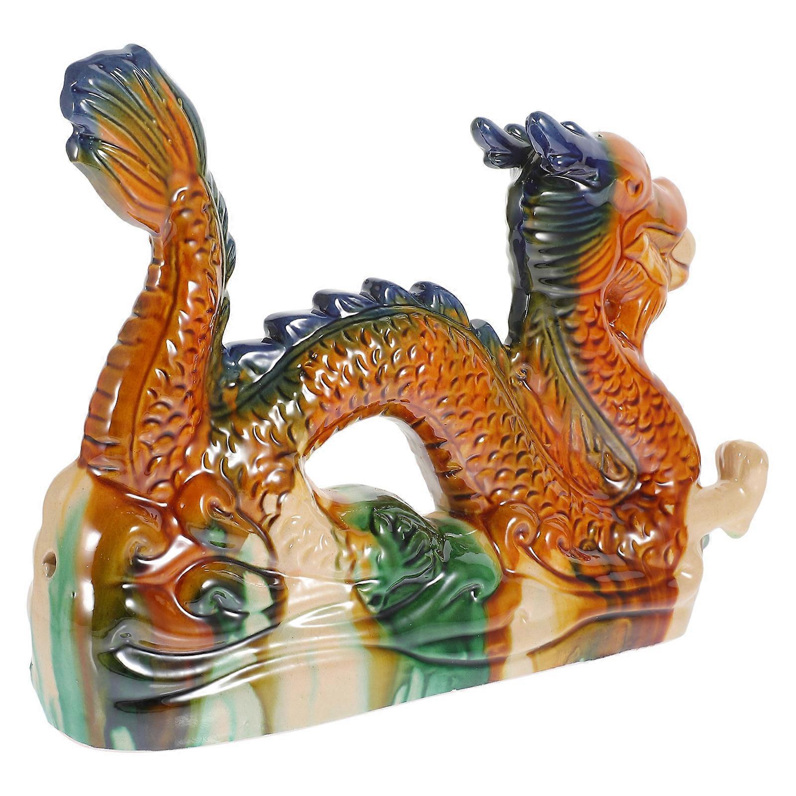 Chinese Style Ceramic Dragon Figurine for Decoration