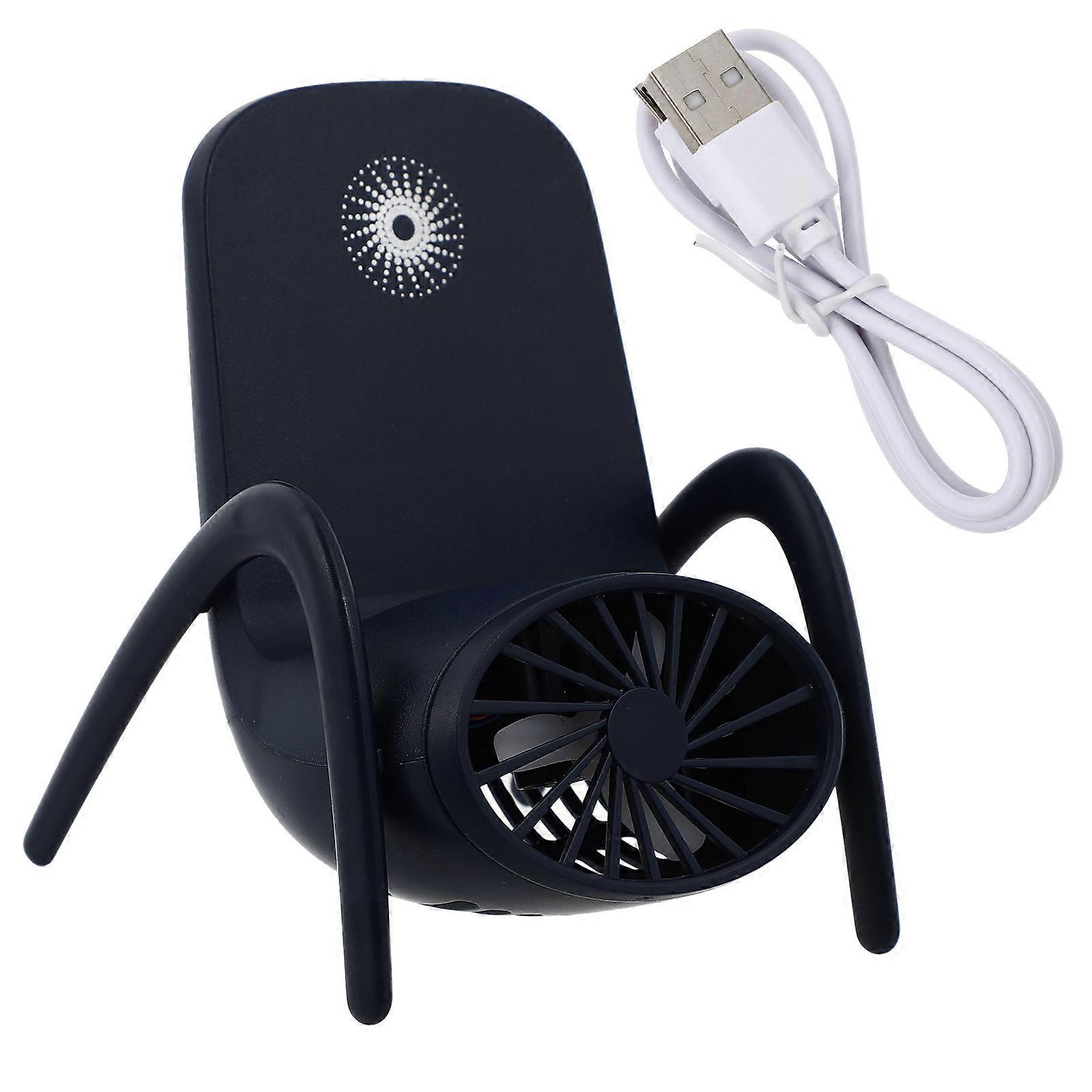 Multi-Function Portable Fan for Daily Use Blue Plastic 2Pcs Holder Fan