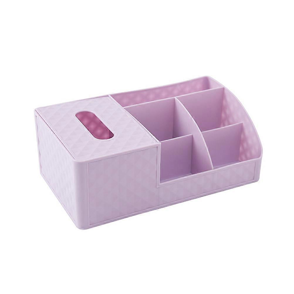 Scandinavian Style Tissue Dispensing Makeup Storage Box For Restaurant Use 29X17X10.5Cm Purple 1Set