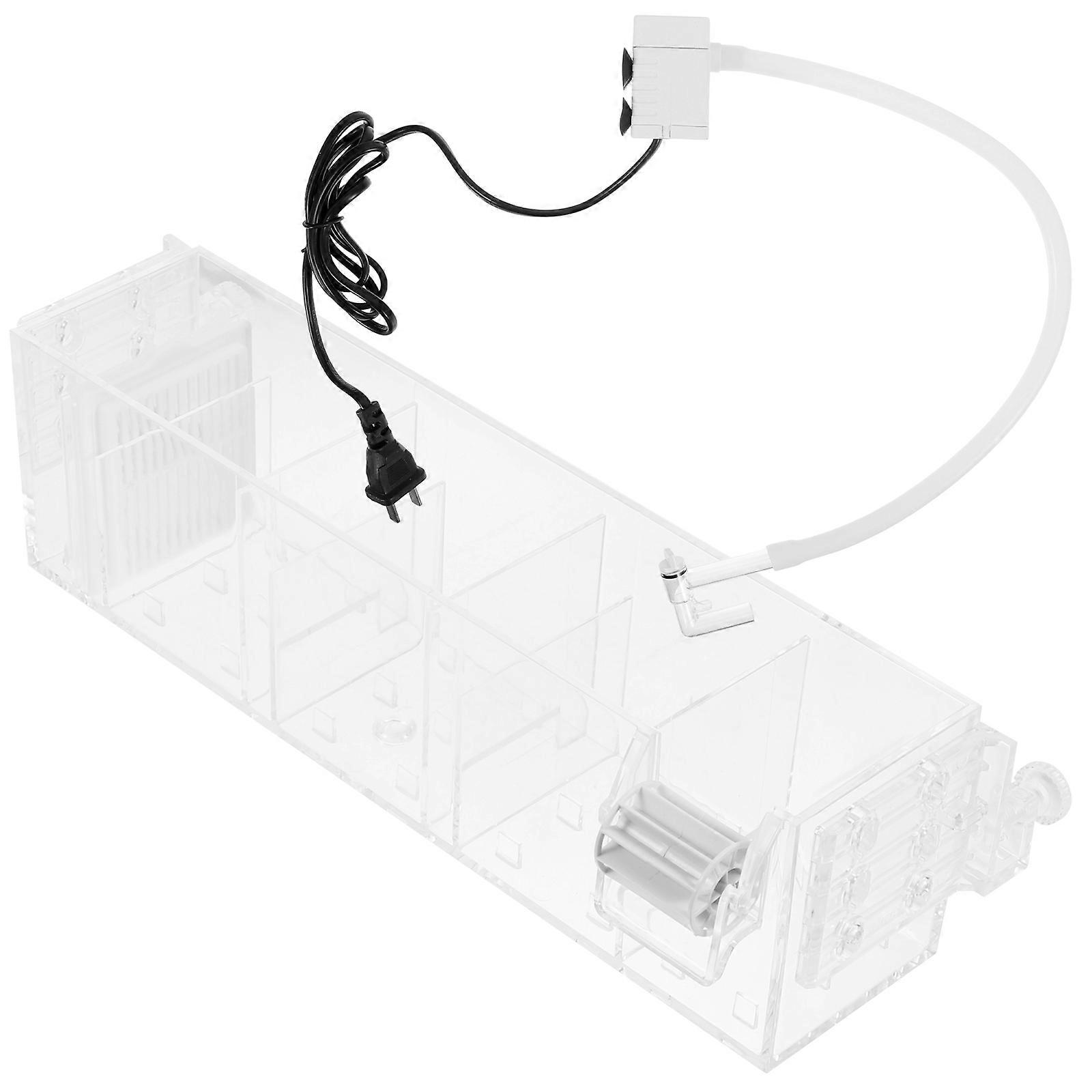 Fish Tank Pump with Filter Acrylic Filter Box for Water Purification 2Sets