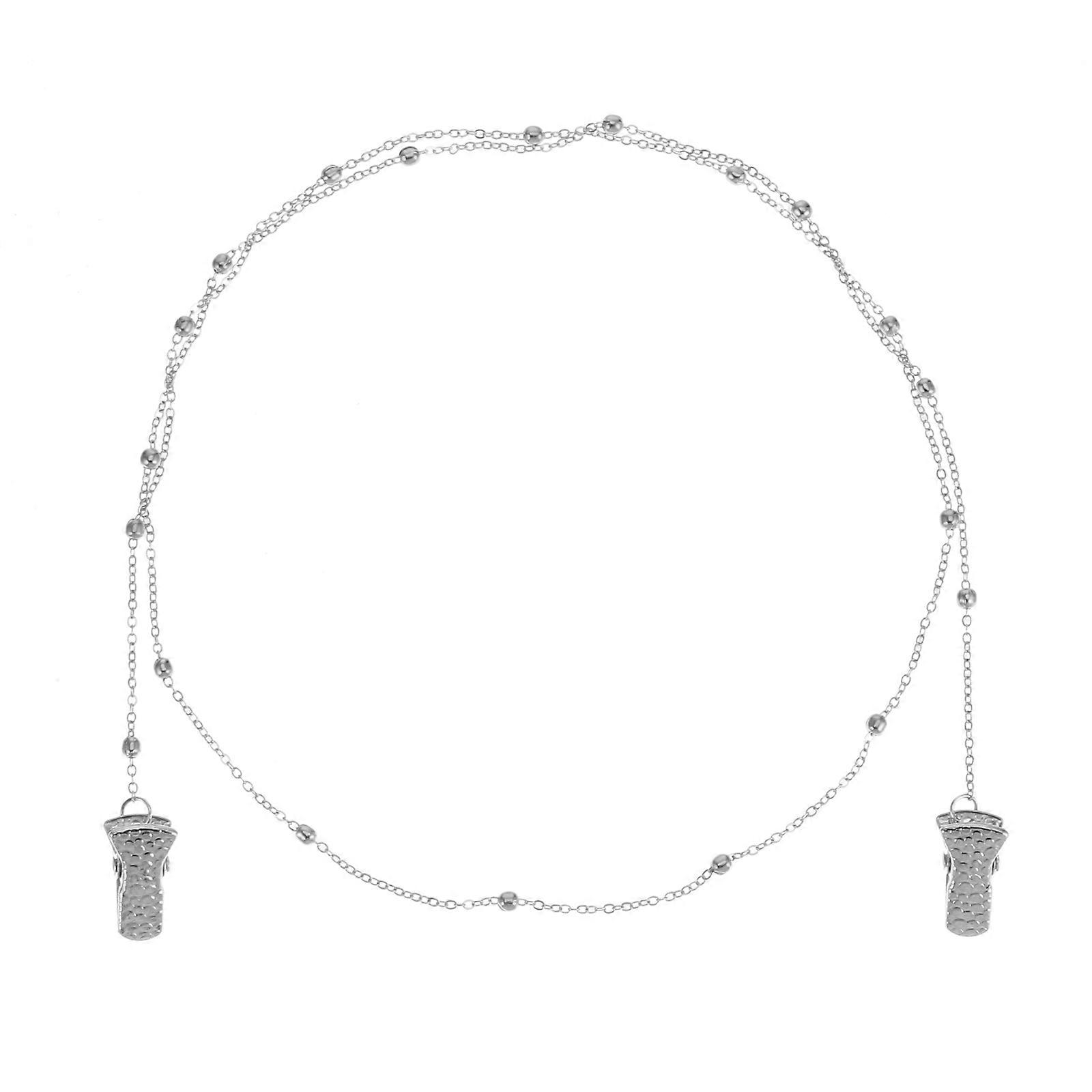 Eyeglasses Chain Mask Hanging Chain for Face Mask 3Pcs Silver Metal