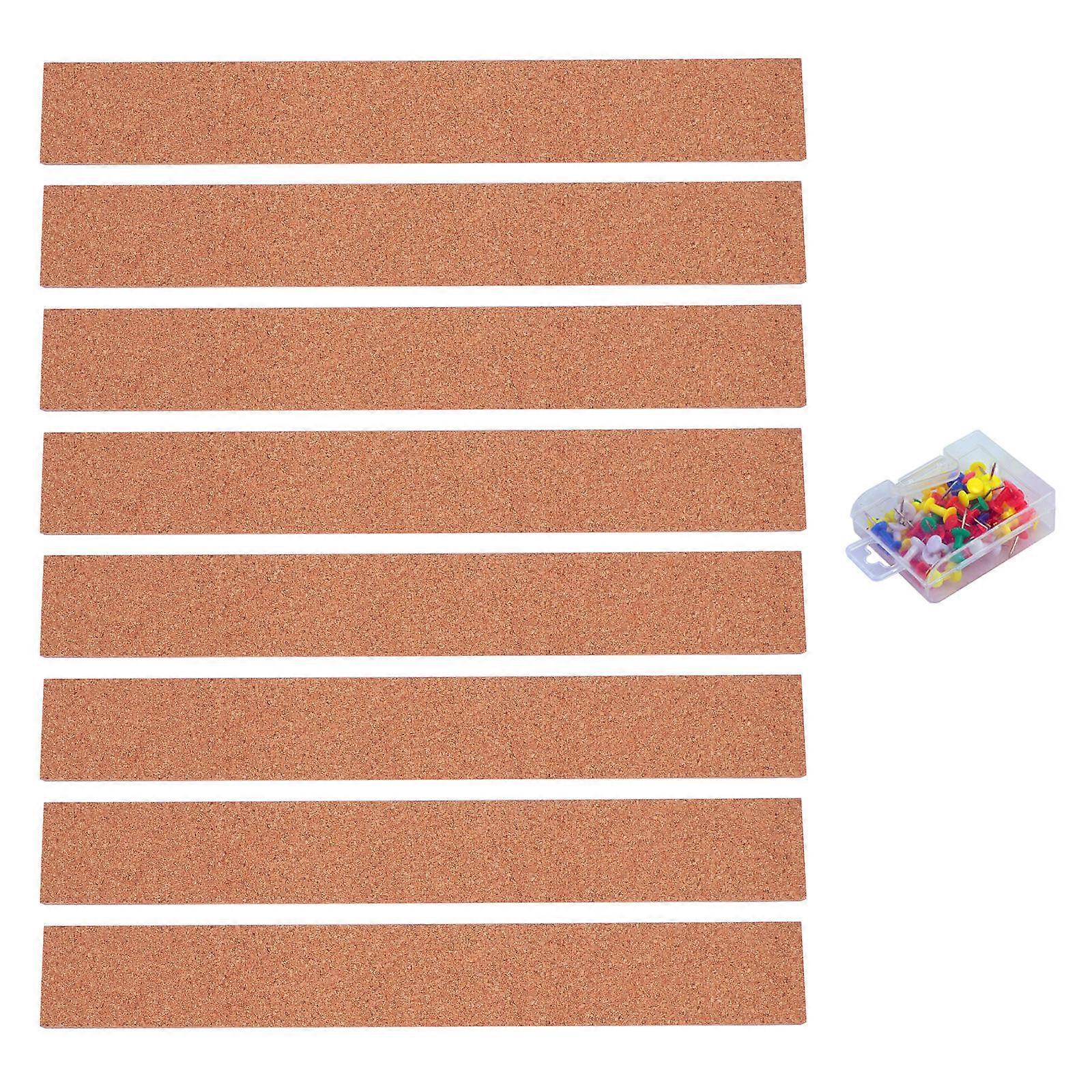 Cork Strips Bulletin Board Message Display Office Home Decor 38X5.1X1CM Simple and Generous Design 1Set