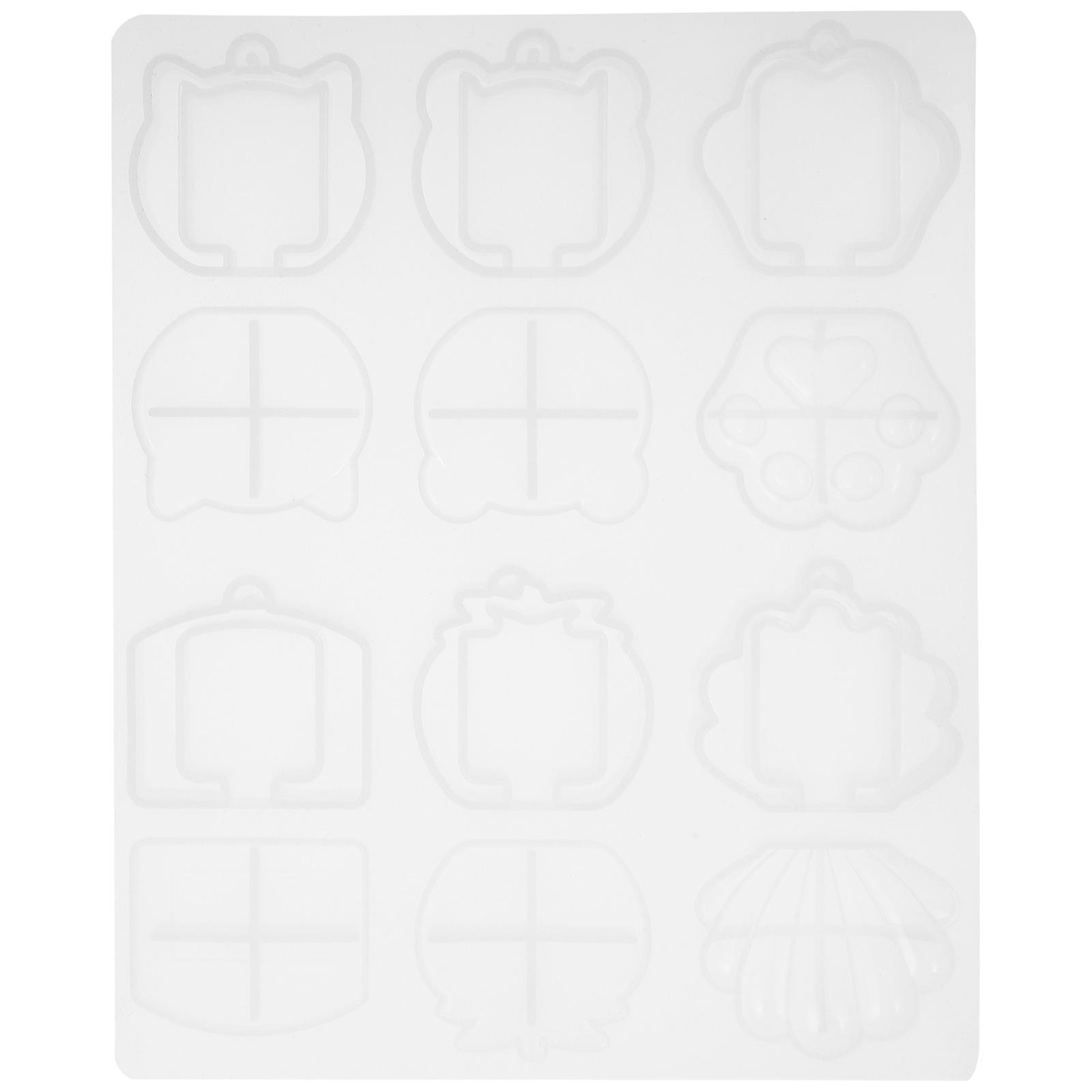 Crystal Casting Mold Silicone Mold for Key Cover DIY 3Pcs Transparent