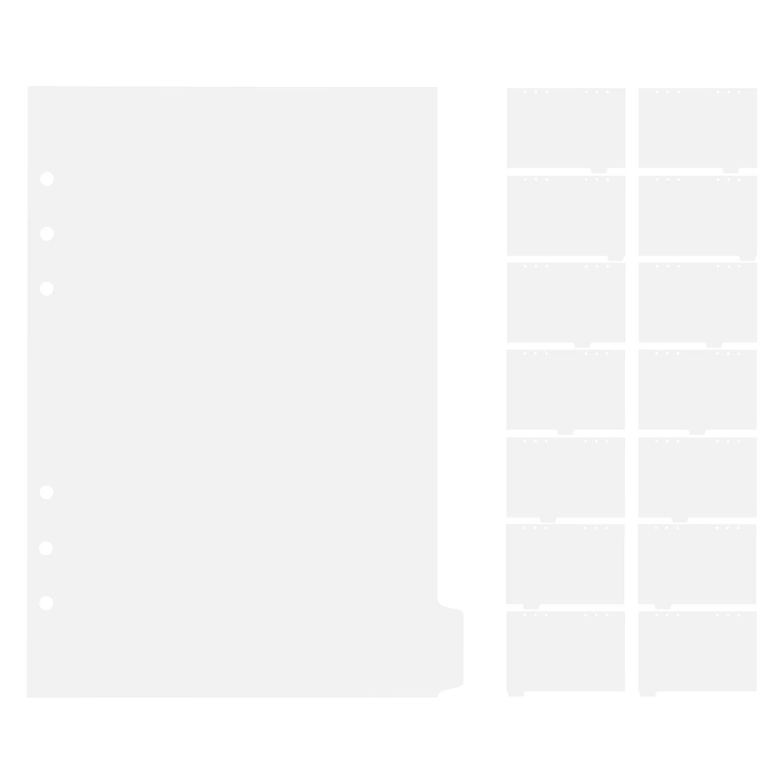 Notebook Dividers 56 Pcs White Plastic Flexible Tabs Great For Office Use Organizing Documents