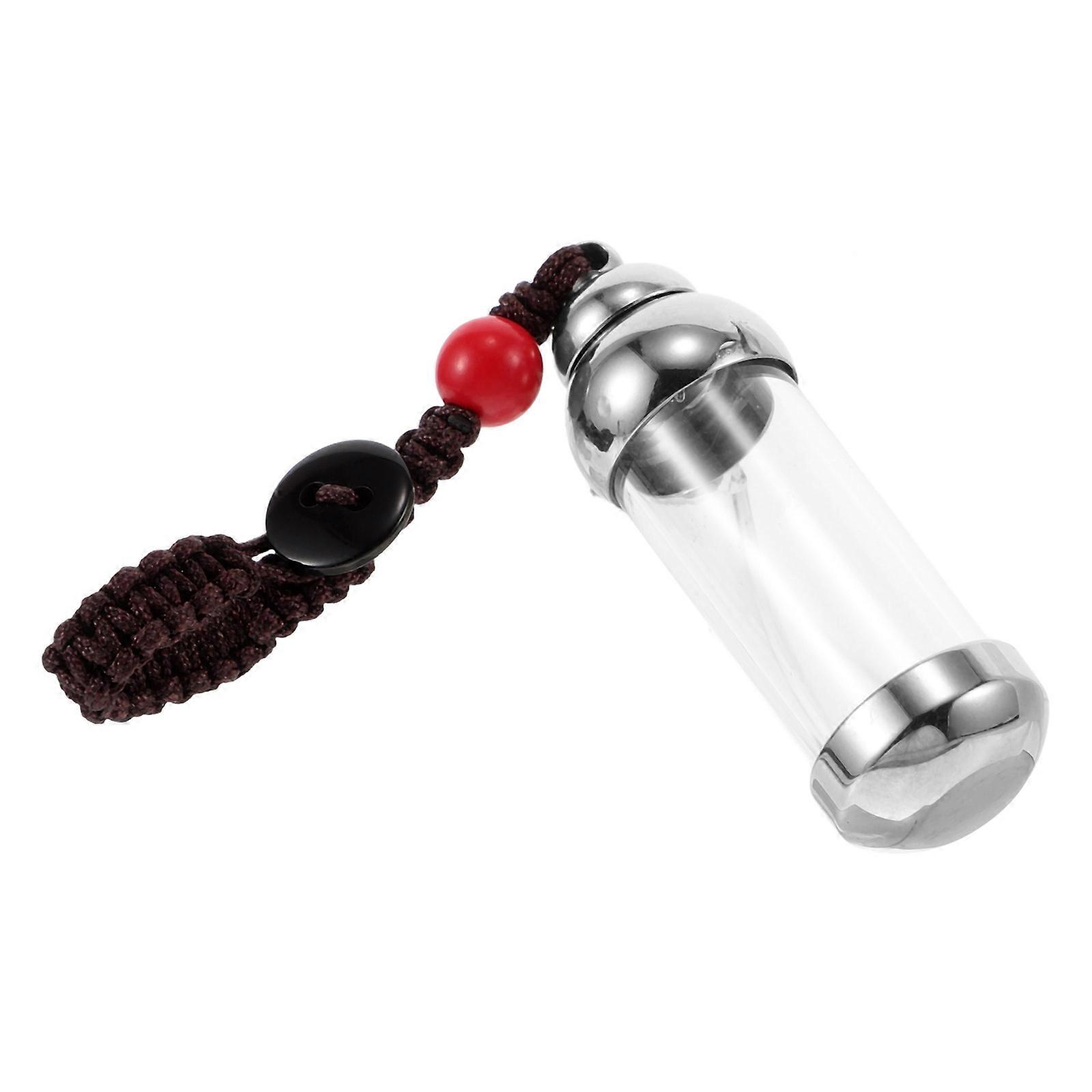 Glass Bottles Keychain for Decoration with 4Pcs Tiny Keepsake Bottle Pendants