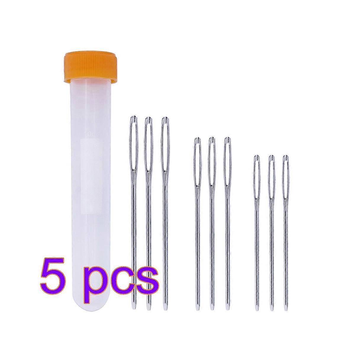 Silver Yarn Stitching Needle Set for Large Eye Blunt Needles with 45Pcs