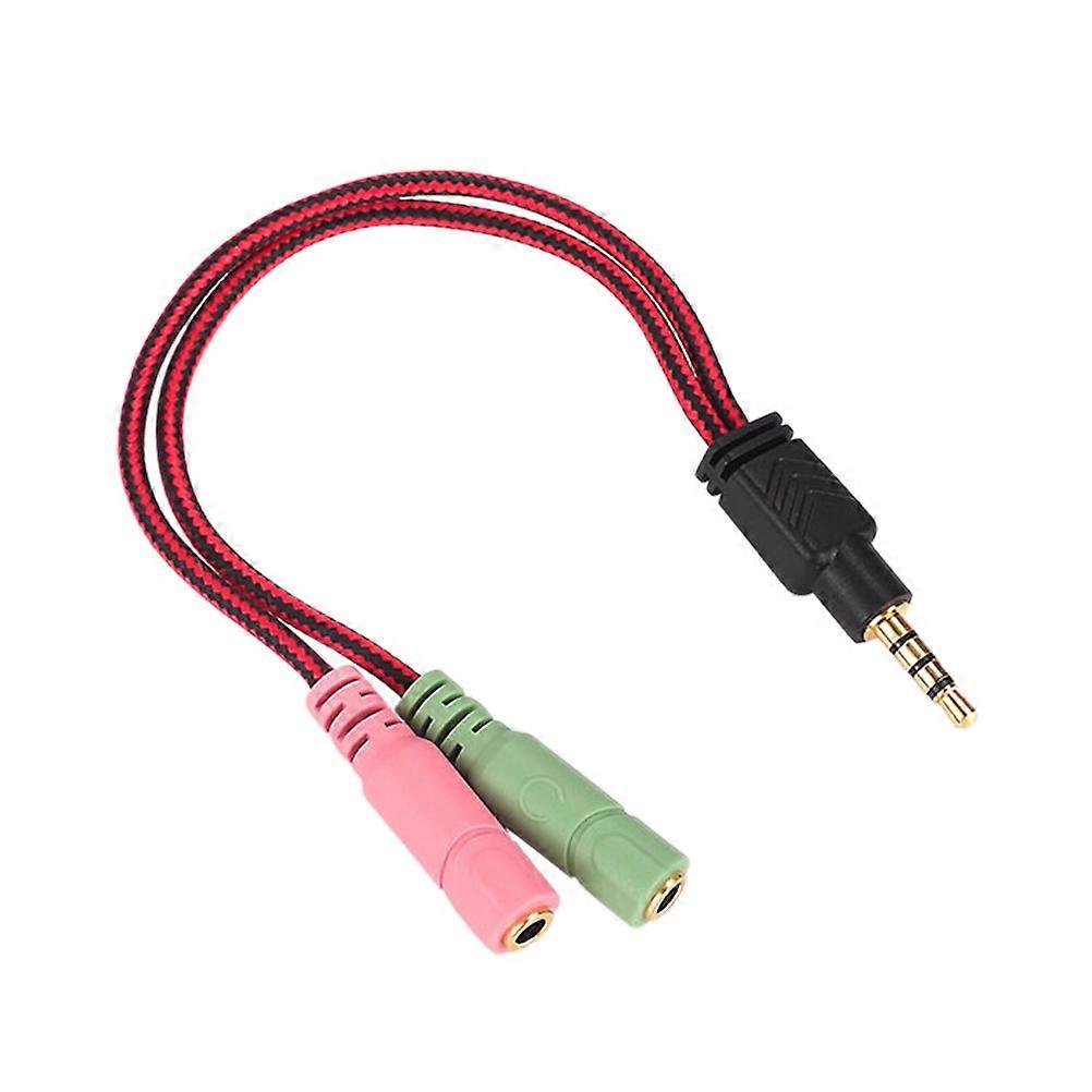 Pc Splitter Cable 3.5mm for Headphone and Mic Connection 2Pcs Cable