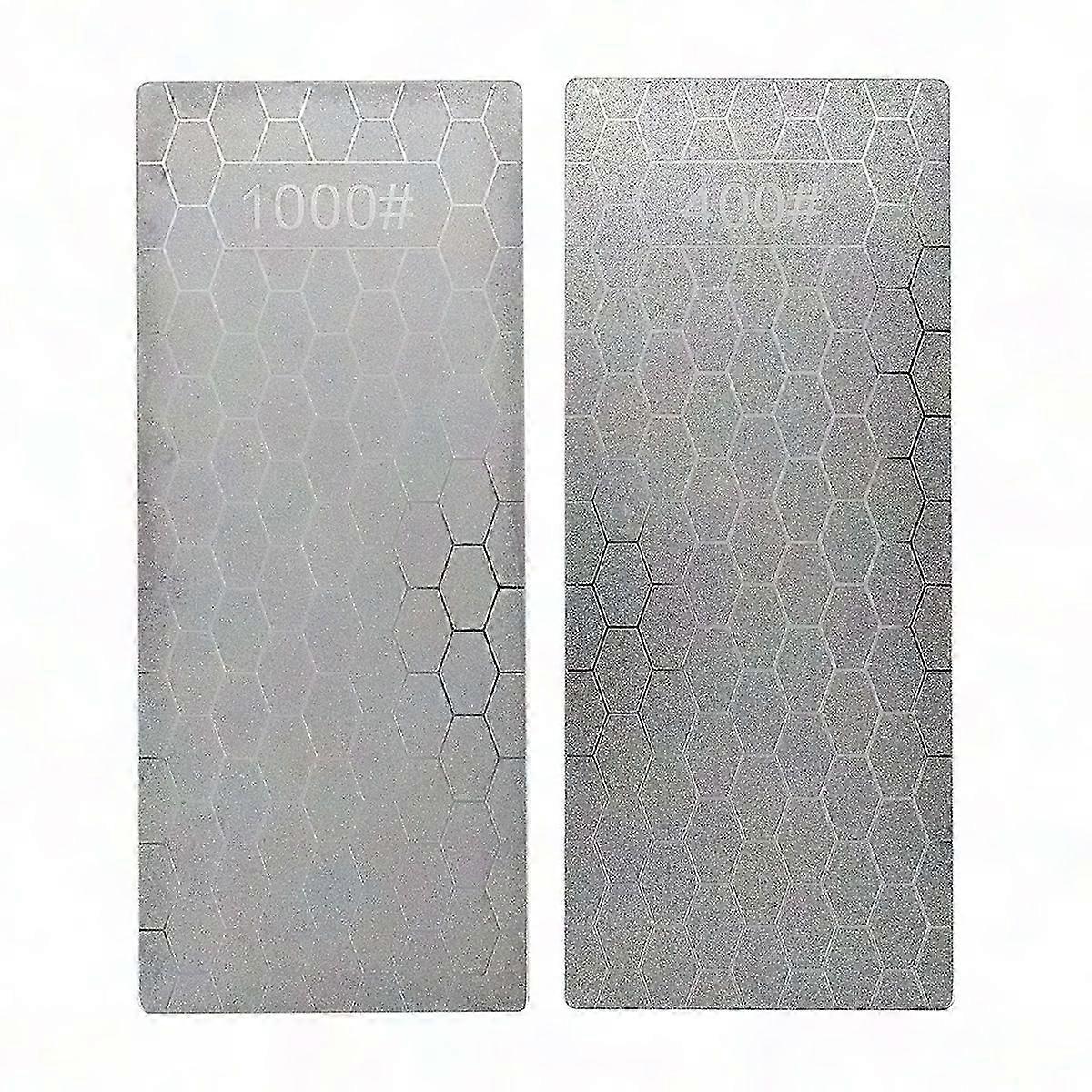 2PCS Diamond Sharpening Stone with Base (400/1000 Grit)