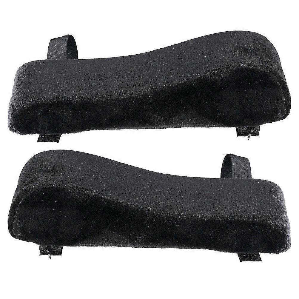 Memory Sponge Elbow Pillow for Chair Armrest Support 2Pairs Black