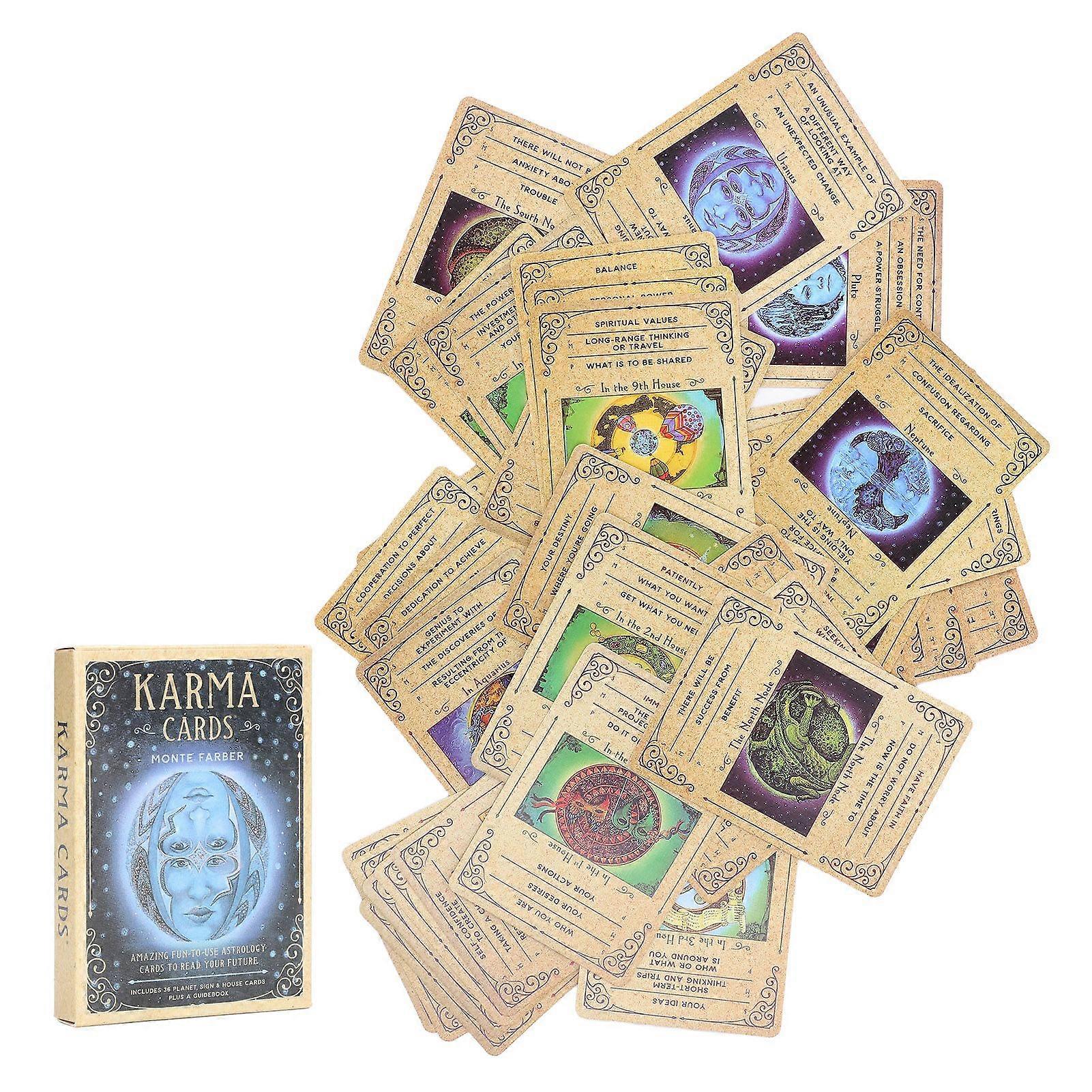Tarot Deck Portable 36 Complete Fate Divination Tarot Reading Cards Deck for Beginners for Game