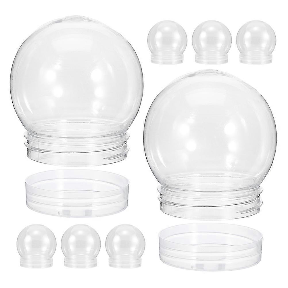 Clear Plastic DIY Snow Globes Water Globes for 8Pcs Christmas Projects