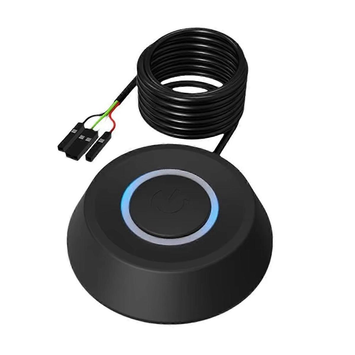 Computer Desktop Switch 1.8m PC Motherboard External Start Power LED Lights Button Extension Cable R