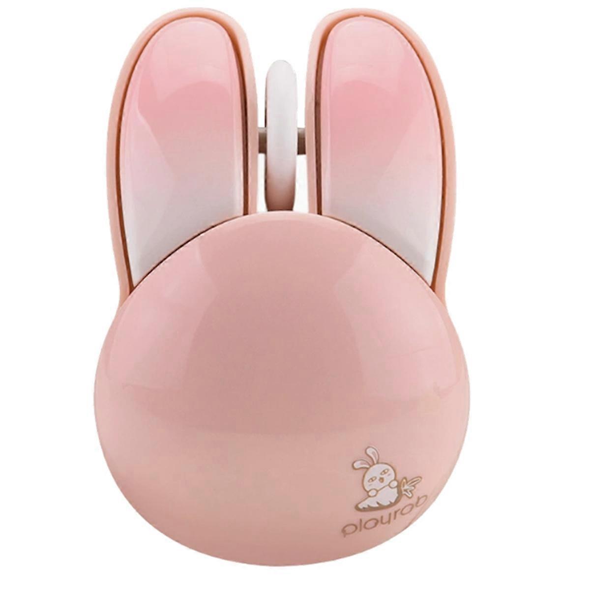 Wireless Silent Mouse, Cute Rabbits Design, 2.4 GHz USB Mini Receiver Optical Mouse for Laptop, PC, Computer, Notebook