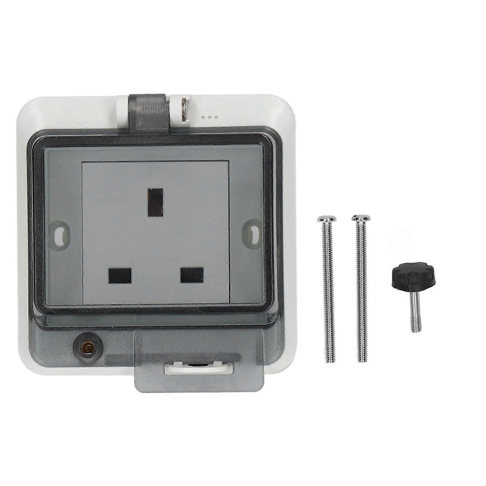 IP66 Waterproof UK Standard Socket Flameproof Robust Impact Resistance Electrical Socket 250V 13A