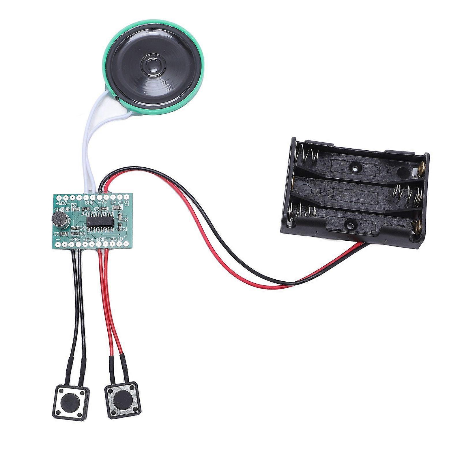 Sound Recorder Module 4 Minutes 5cm Keypad Cable Recordable Music Voice Recording Module for Greeting Cards