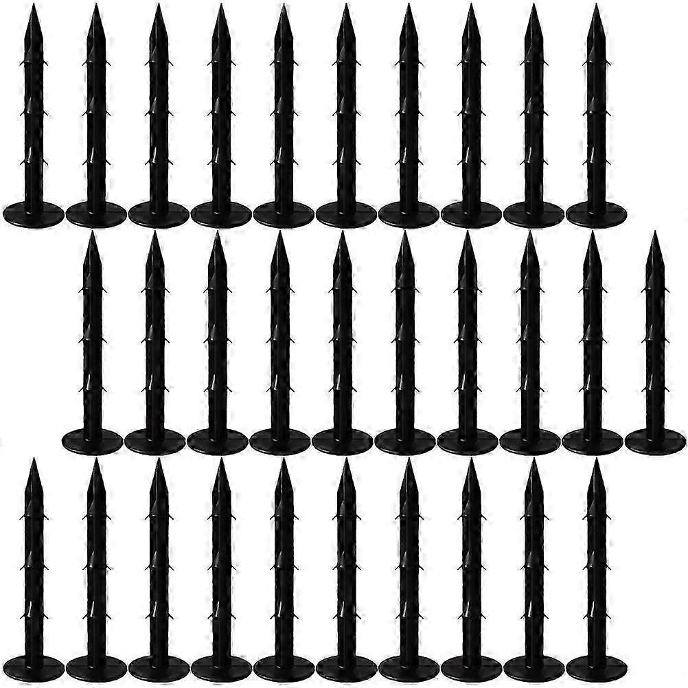 100Pcs Garden Plastic Stakes Ground Anchors Lawn Nails
