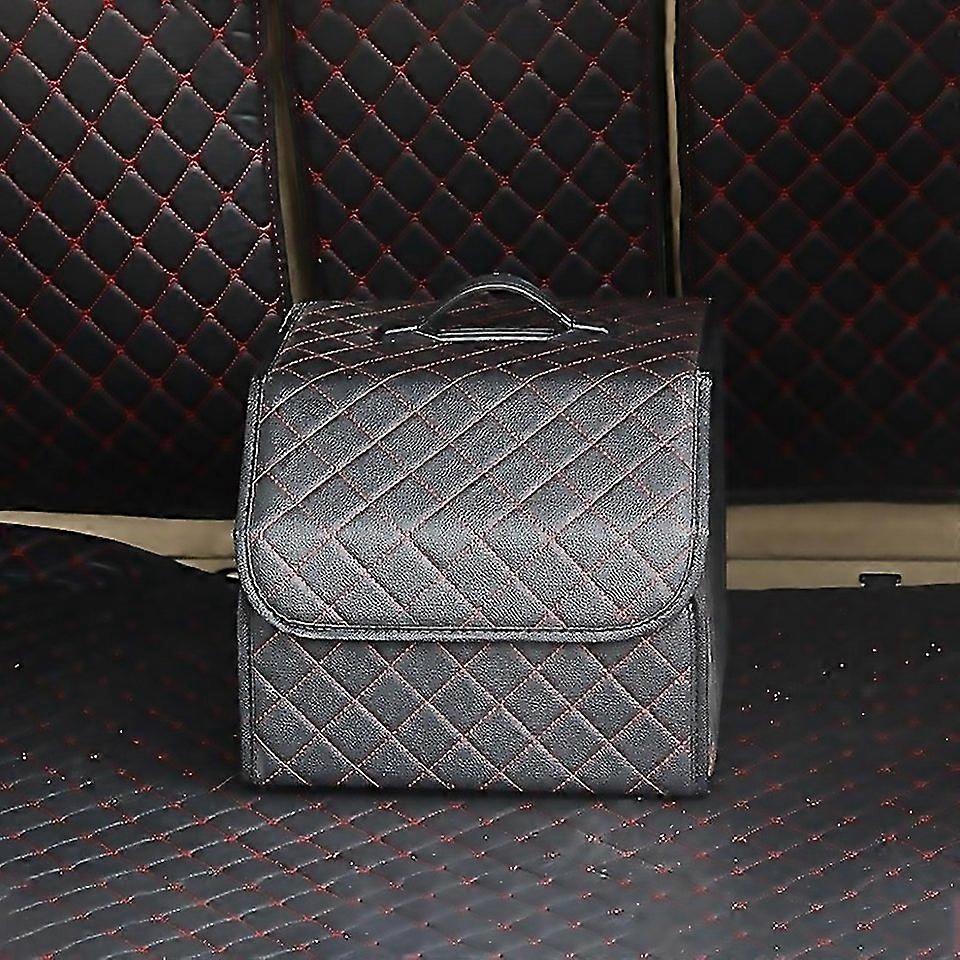 For Car Trunk Foldable Storage Box Checkered Small Size 33 X 32 X